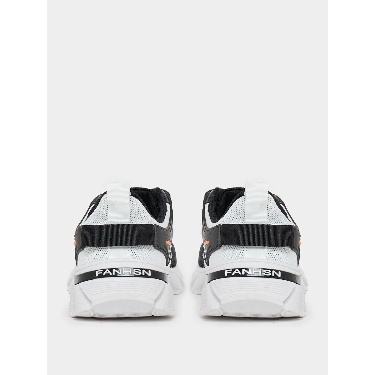 Styli Knitted Lace Up Graphic Print Sneakers-men-shoes-sneakers-image-4