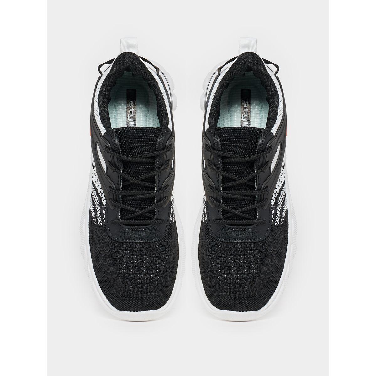 Styli Knitted Lace Up Graphic Print Sneakers-men-shoes-sneakers-image-5