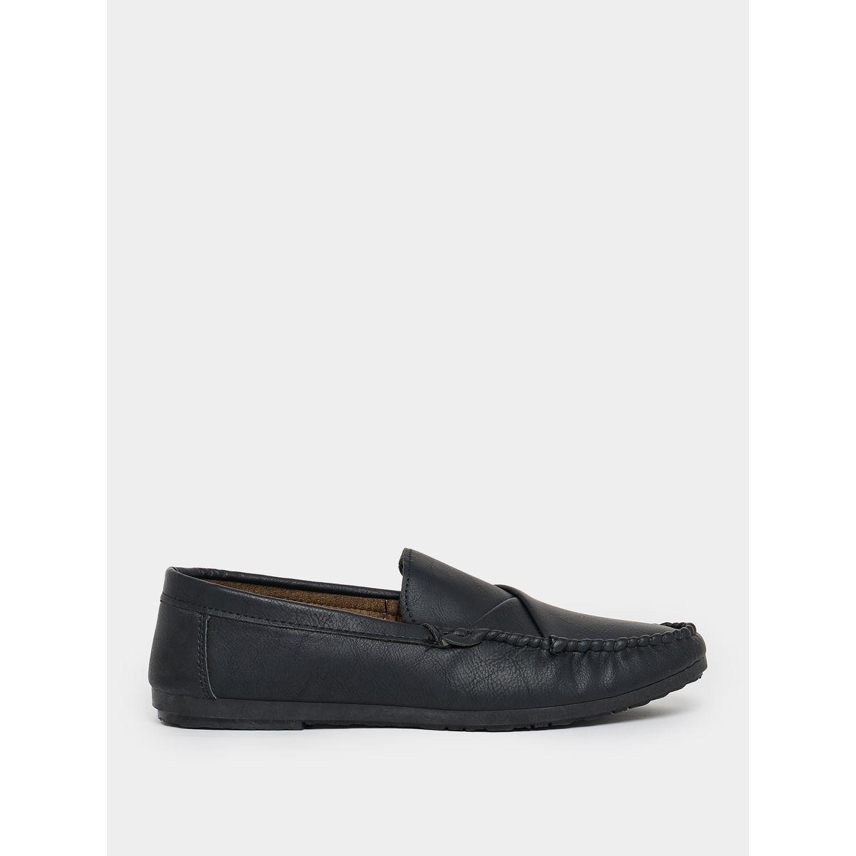 Styli Fold Pleat Detail Slip On Loafers-men-shoes-loafersandmoccasins-image-1