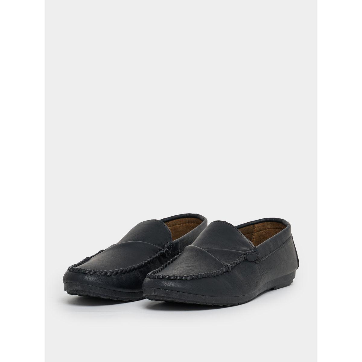 Styli Fold Pleat Detail Slip On Loafers-men-shoes-loafersandmoccasins-image-2
