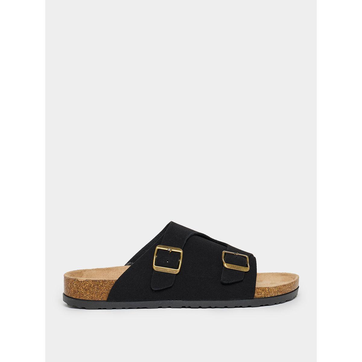 Styli Double Buckle Strap Slip On Sandals-men-shoes-sandals-image-1