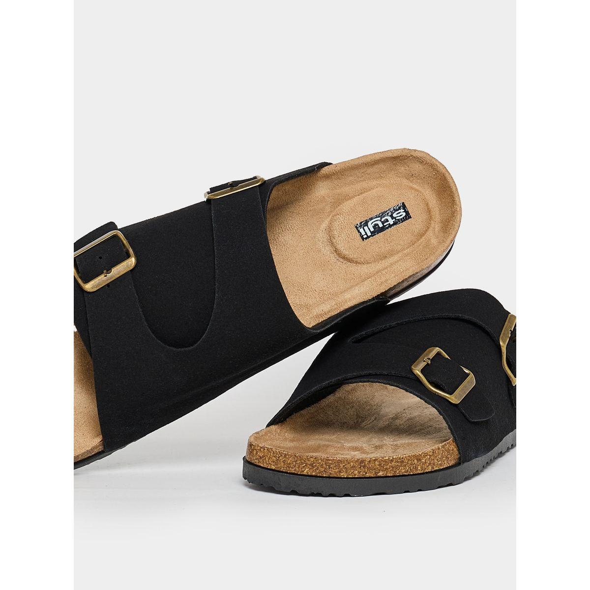 Styli Double Buckle Strap Slip On Sandals-men-shoes-sandals-image-3