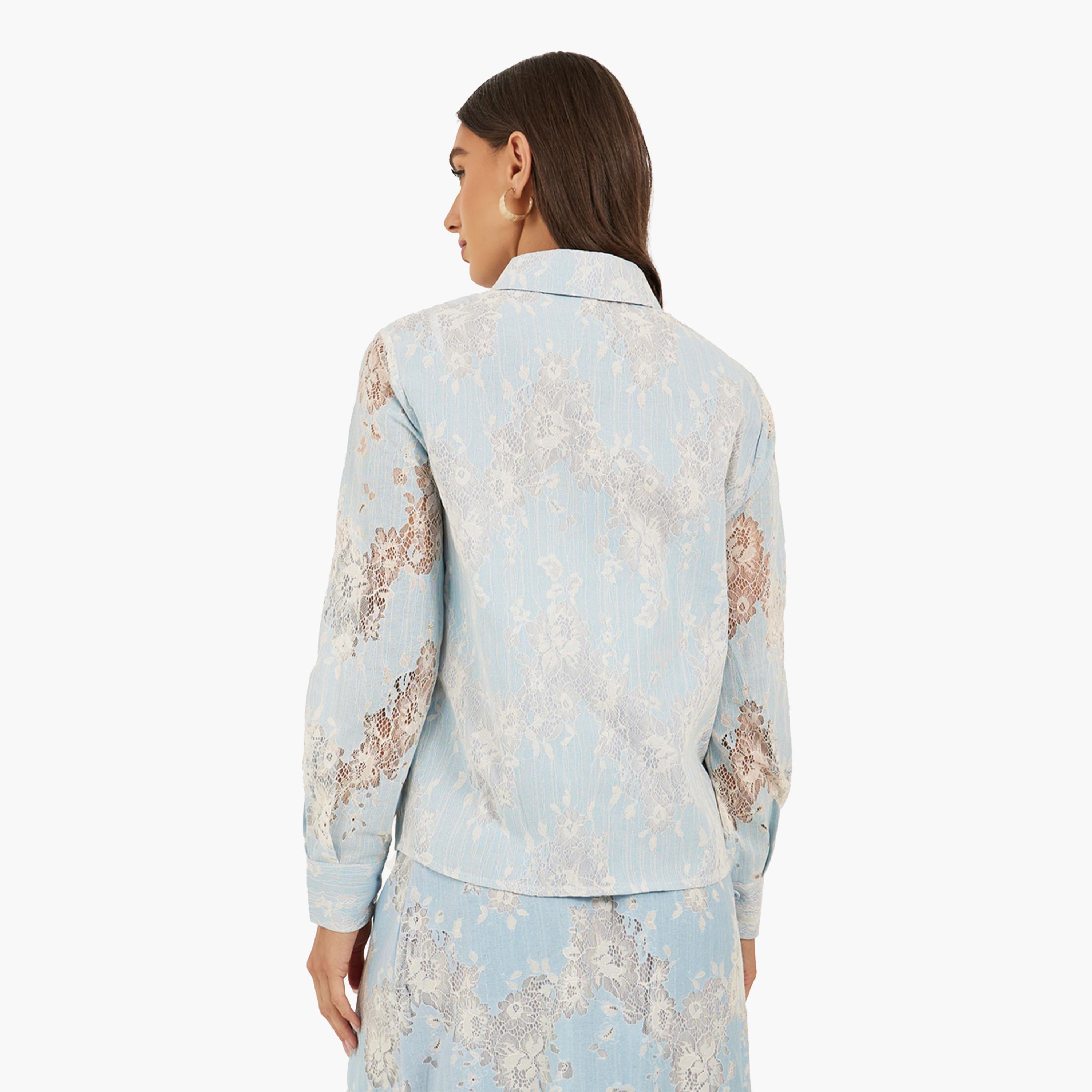 Styli Lace Boxy Buttoned Top-women-clothing-shirtsandblouses-blouses-image-5