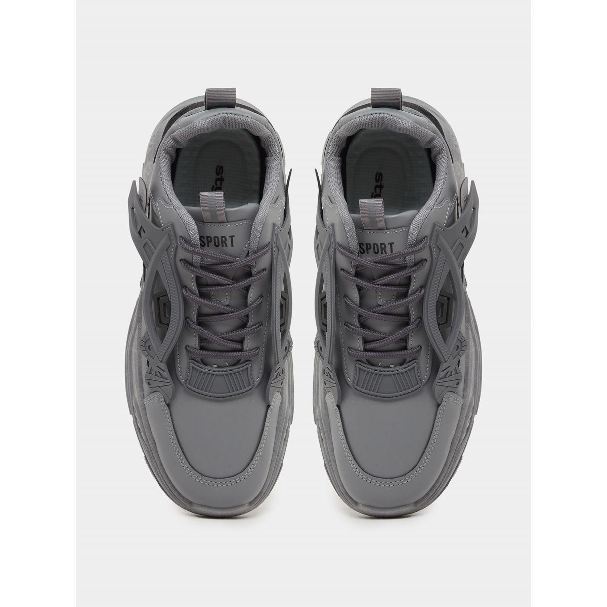 Chunky Sole Lace Up Breathable Sneakers-men-shoes-sneakers-image-5