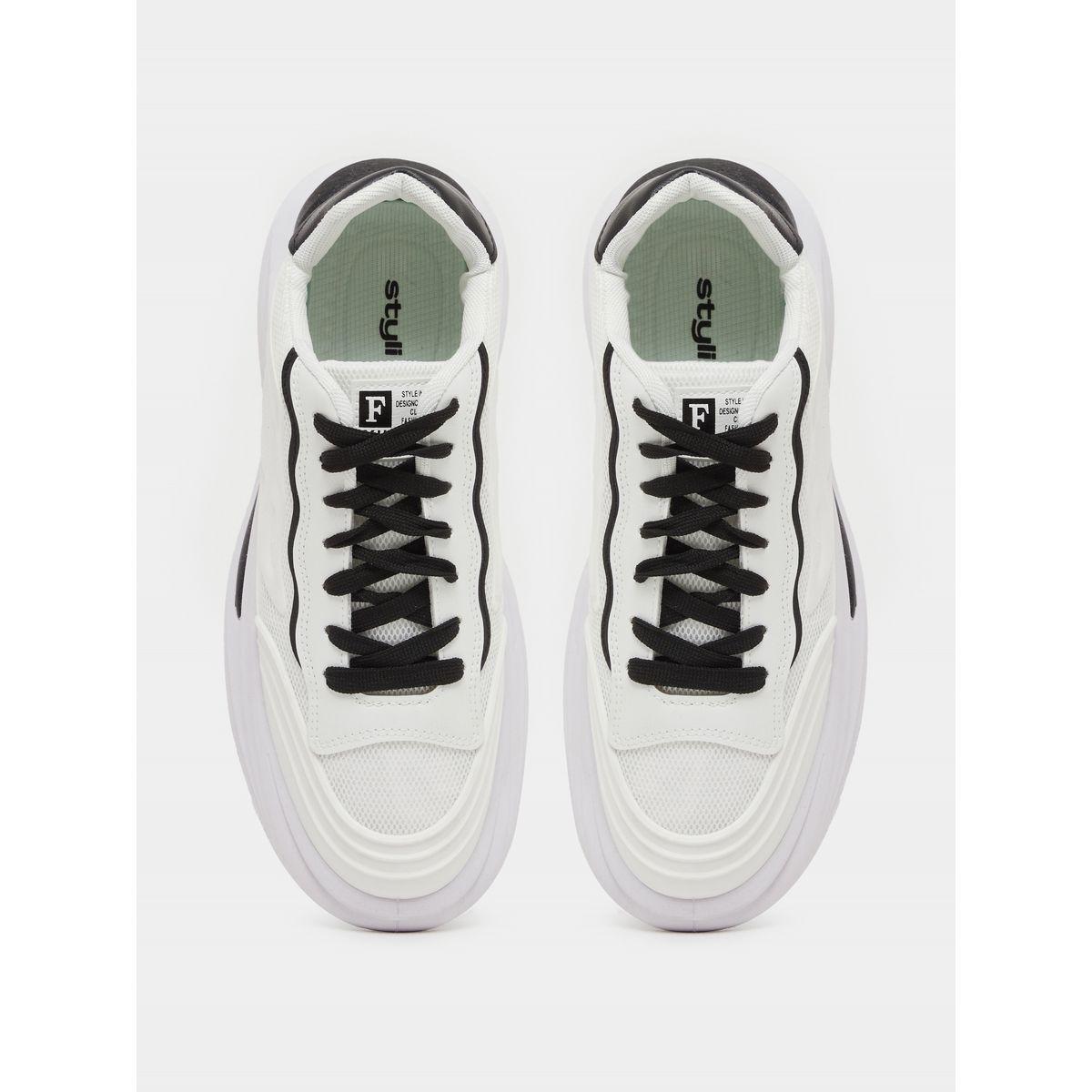 Abstract Sole Cushioned Plate Lace Up Sneaker-men-shoes-sneakers-image-5