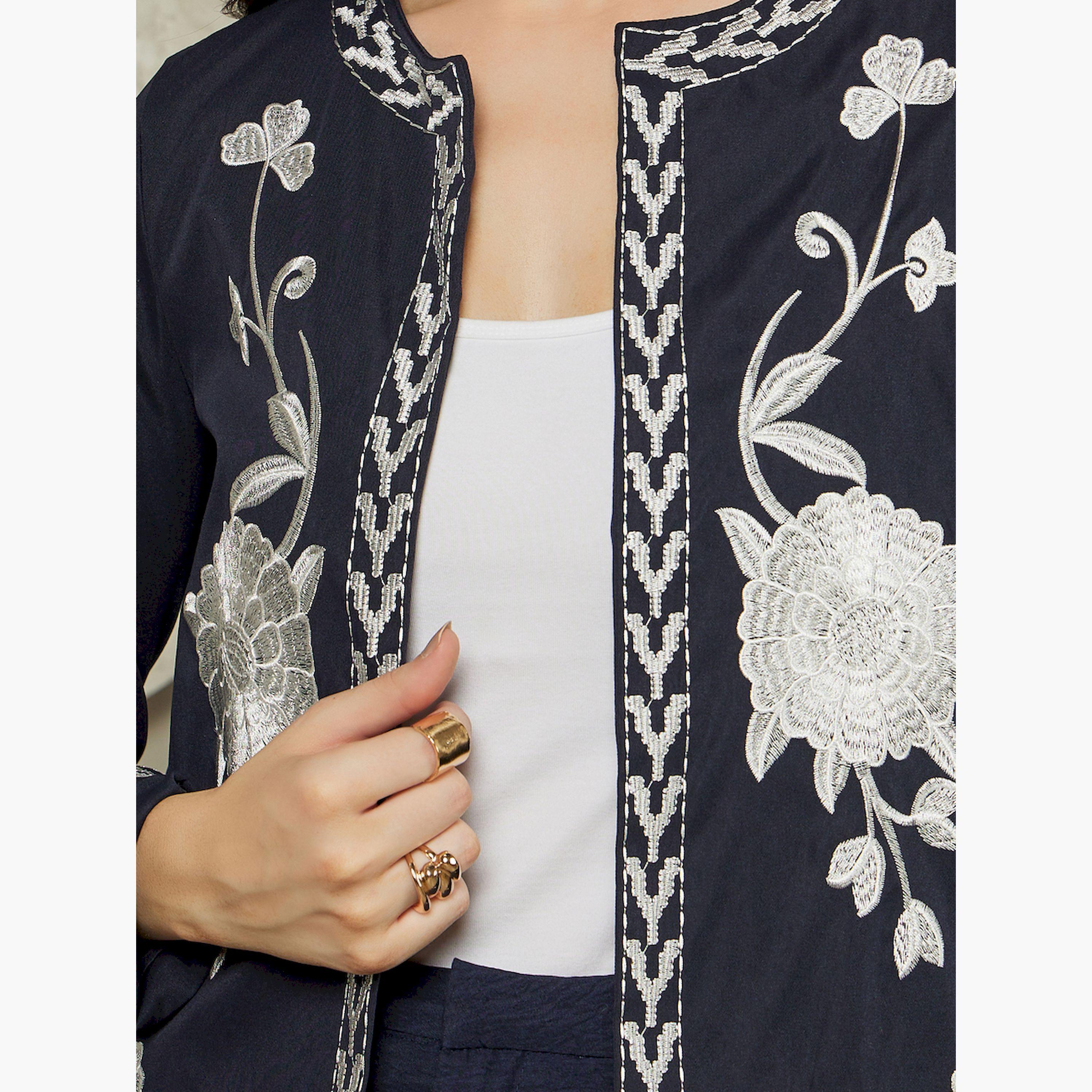 Styli Embroidered Long Sleeve Jacket-women-winterwear-coatsandjackets-jackets-image-3