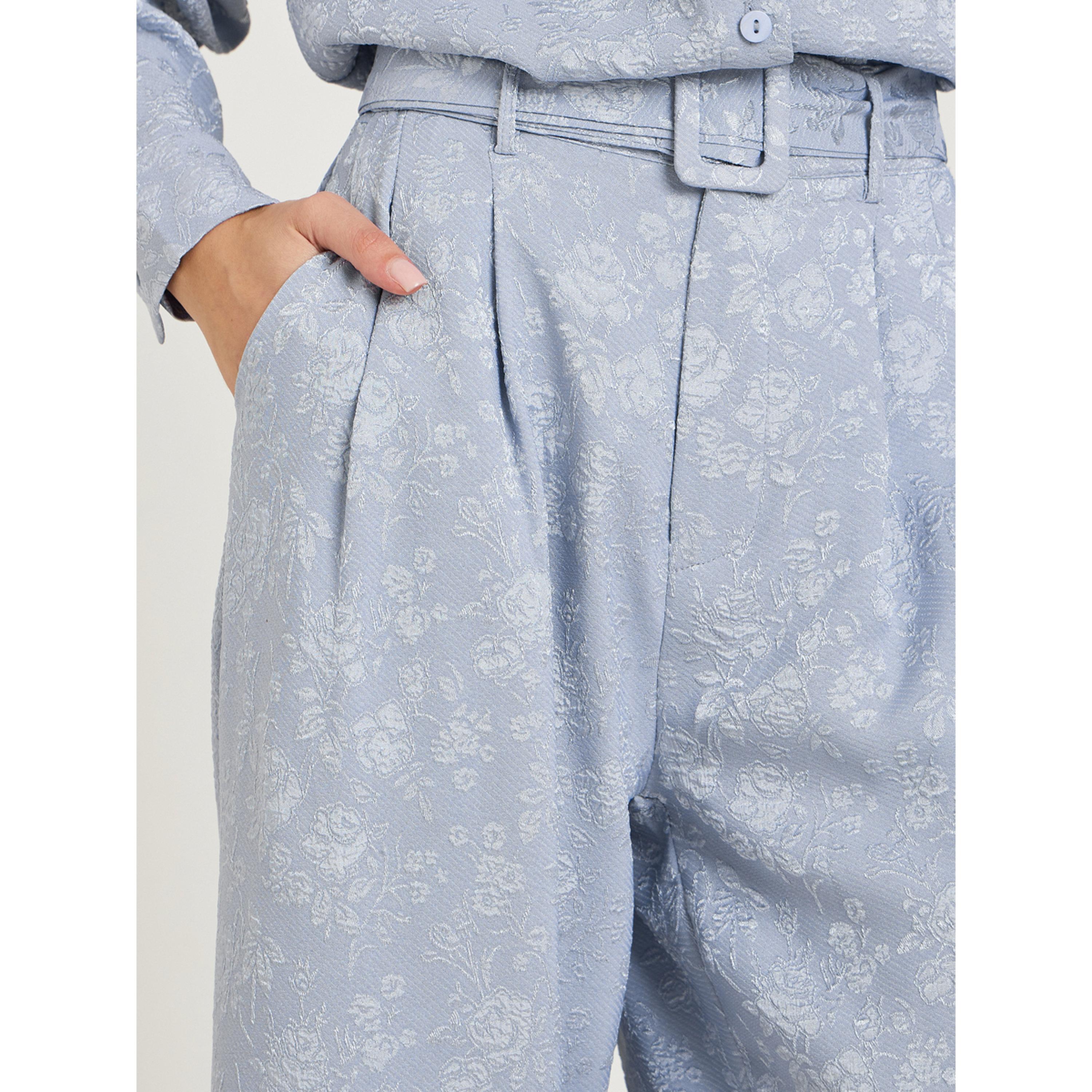 بنطال جاكار بأرجل واسعة-women-clothing-bottoms-trousers-image-3