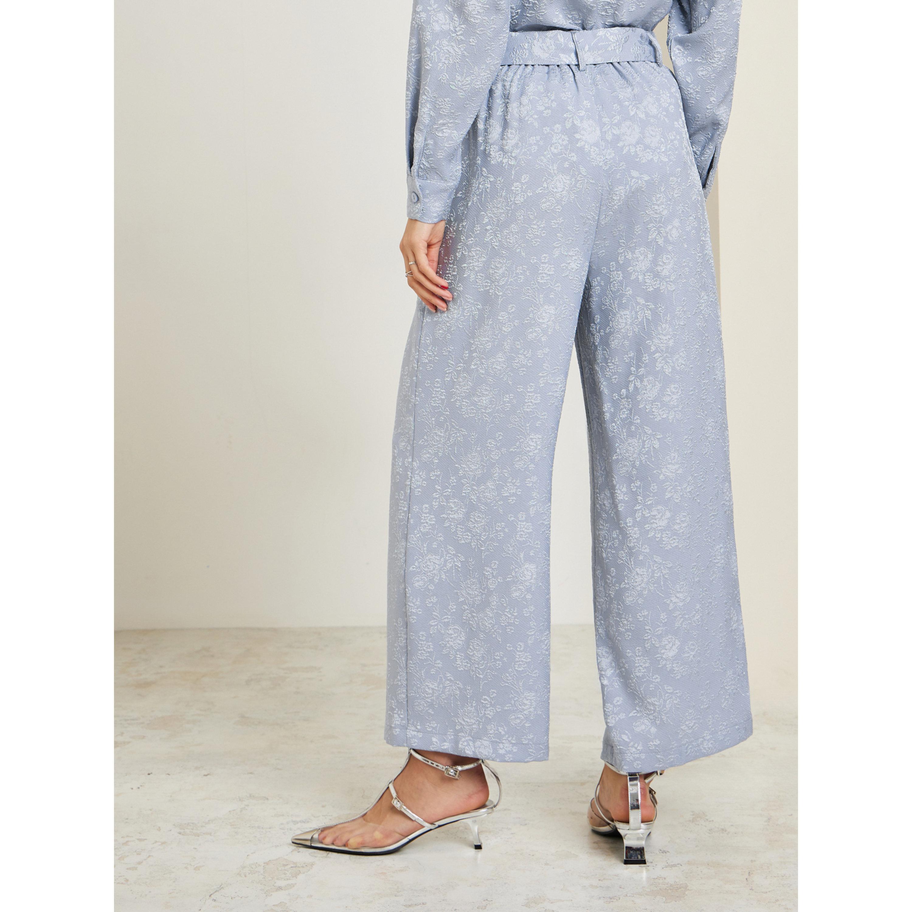 بنطال جاكار بأرجل واسعة-women-clothing-bottoms-trousers-image-4