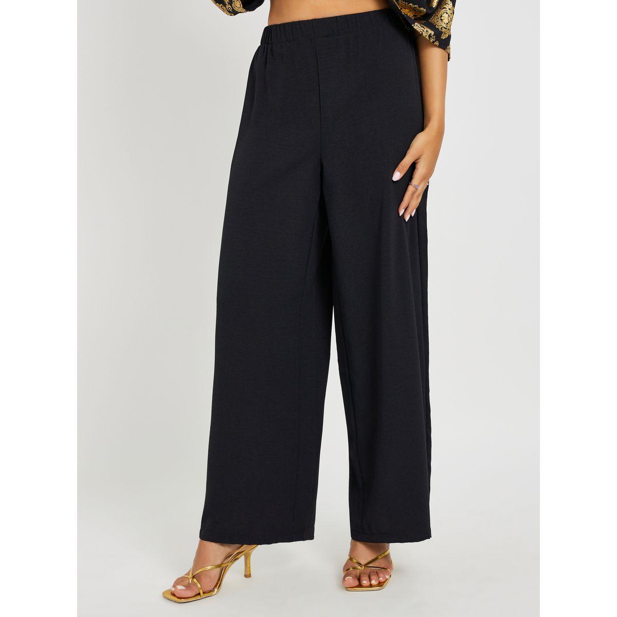 أميرة x ستايلي مجموعة من بنطال بأرجل واسعة وبلوزة بطبعة فويل-women-arabicclothing-sets-image-5