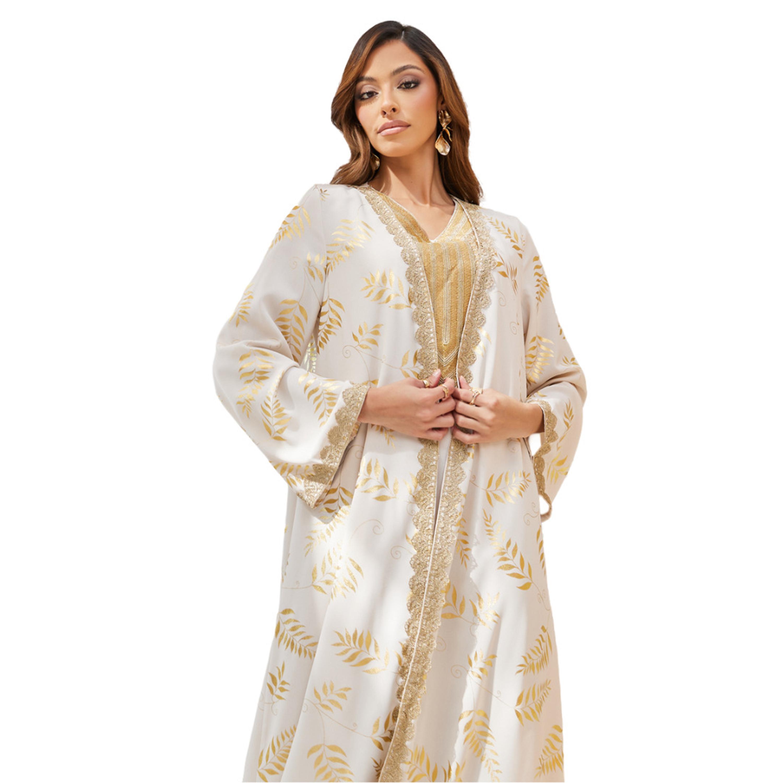 Amirah X Styli Foil Printed Lace Trim Abaya and Slip Dress Set-women-arabicclothing-sets-image-3