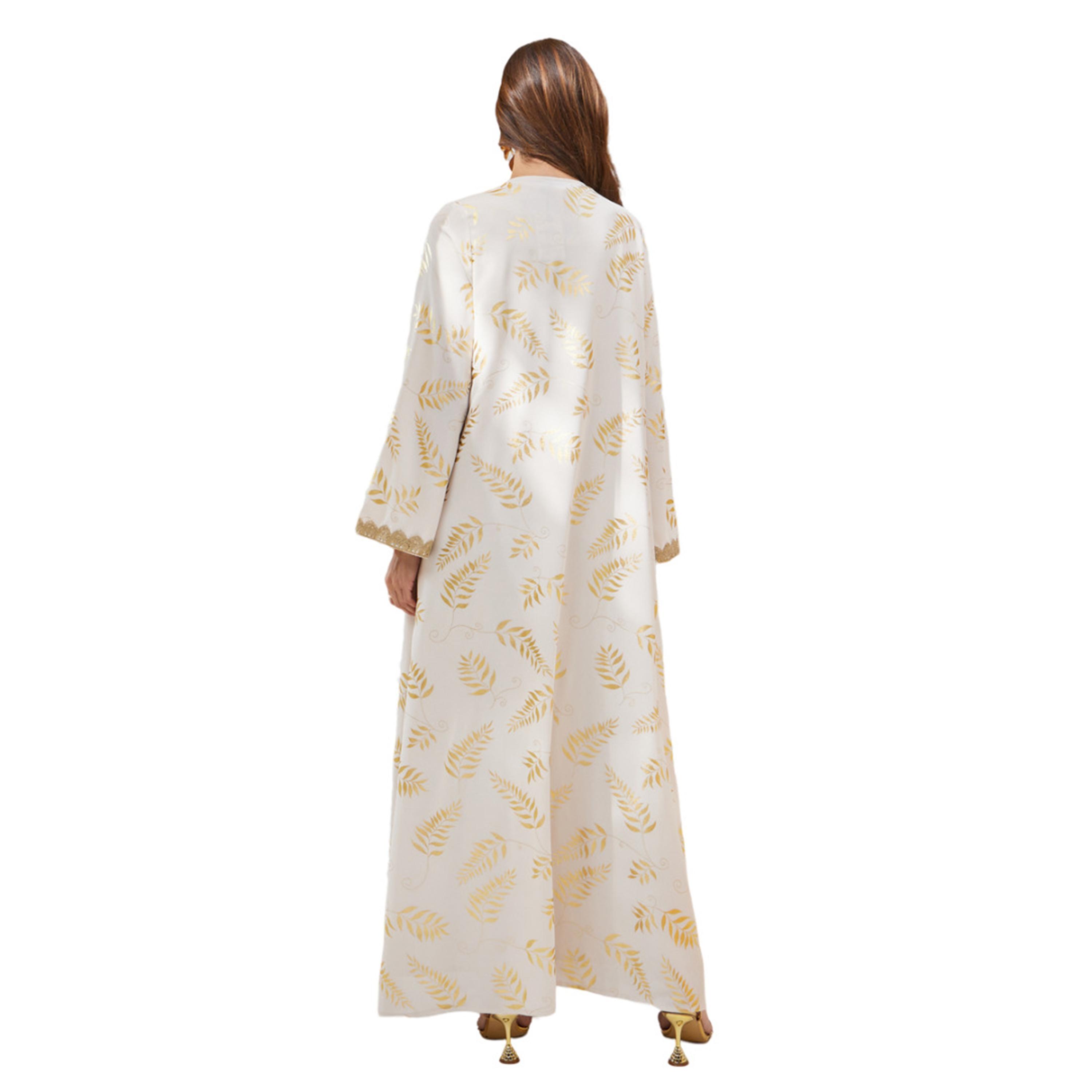 Amirah X Styli Foil Printed Lace Trim Abaya and Slip Dress Set-women-arabicclothing-sets-image-5