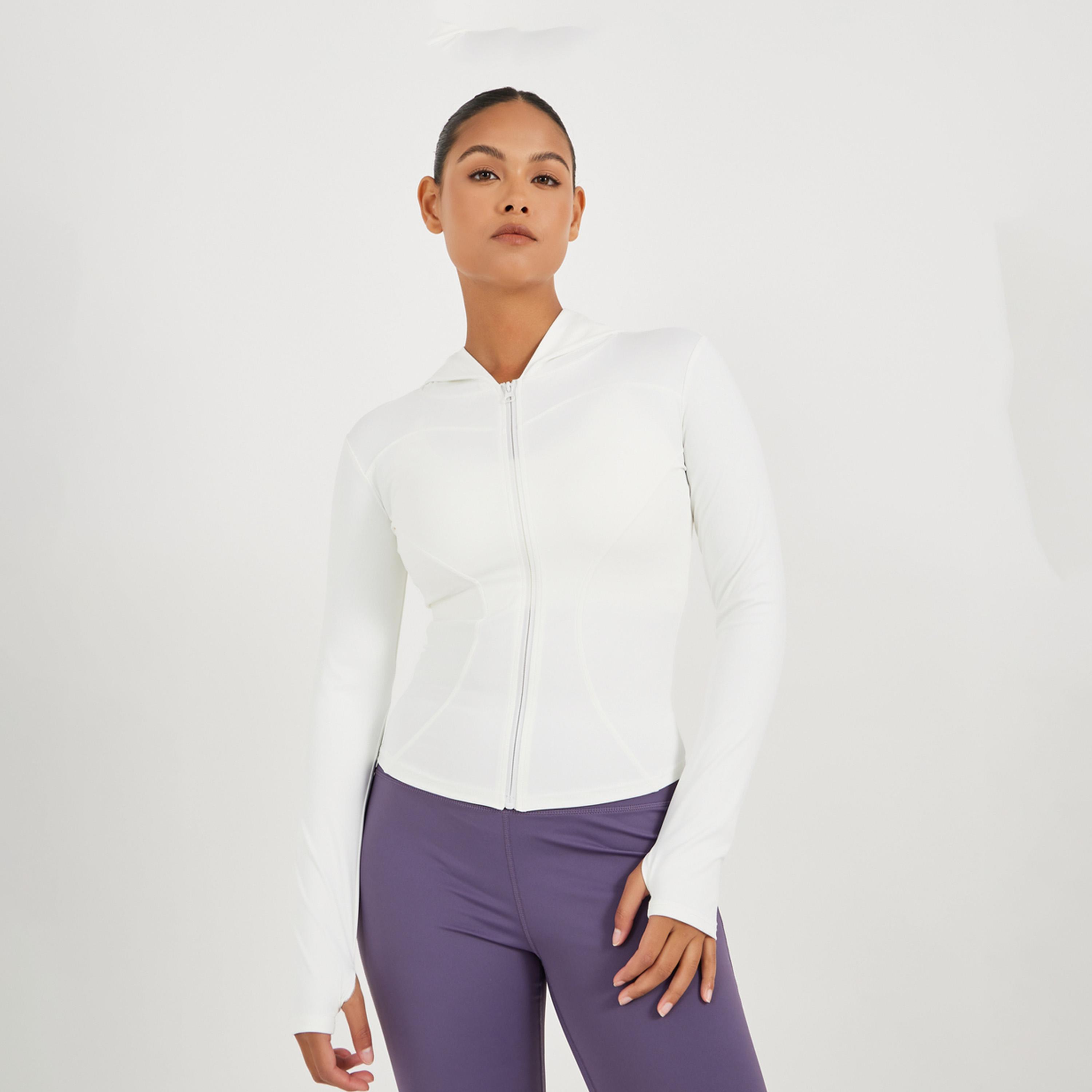 ستايلي - جاكيت رياضي بدرزات محددة وفتحة ابهام وسحّاب-women-winterwear-coatsandjackets-jackets-image-1