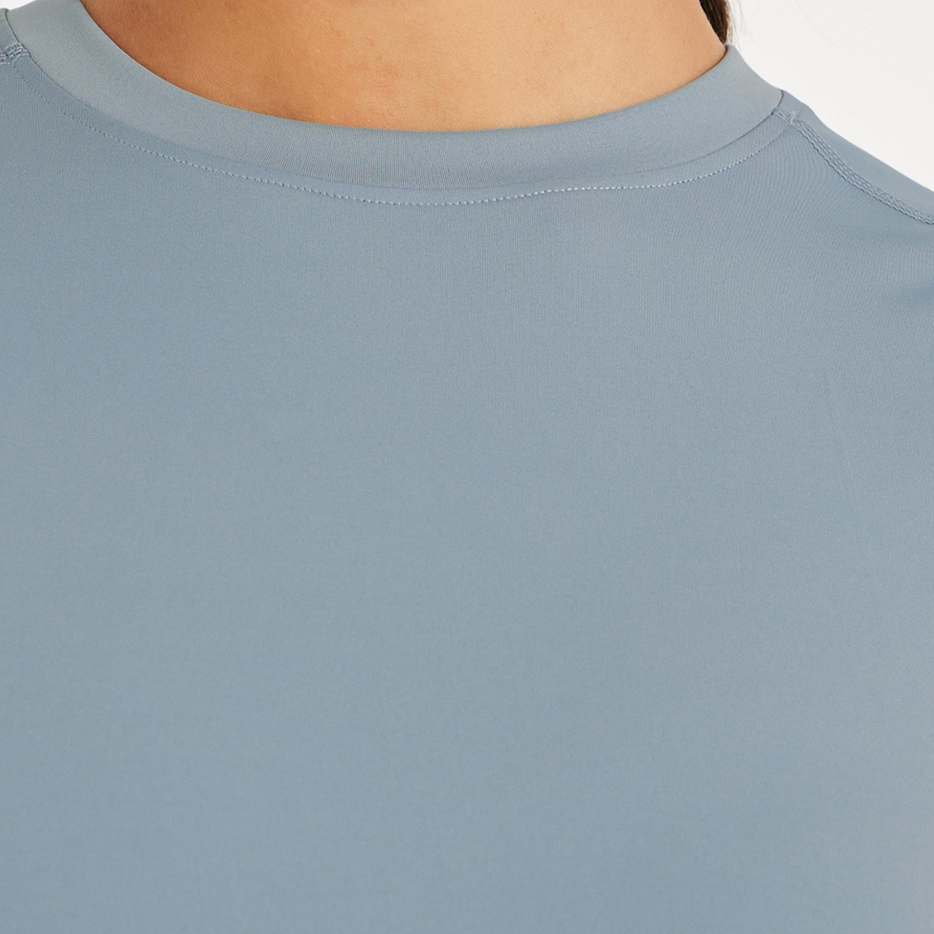 Styli Active Stitch Detail Fitted Short Sleeve Top-women-clothing-tshirts-image-3