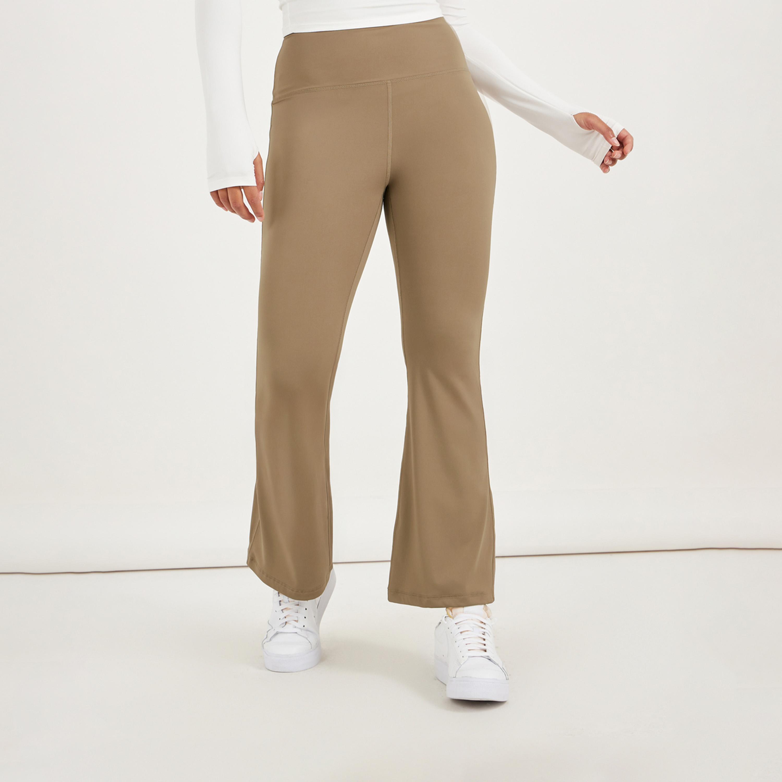 Styli Active Broad Waistband Basic Flared Leggings-women-clothing-sportswearandactivewear-bottoms-image-1