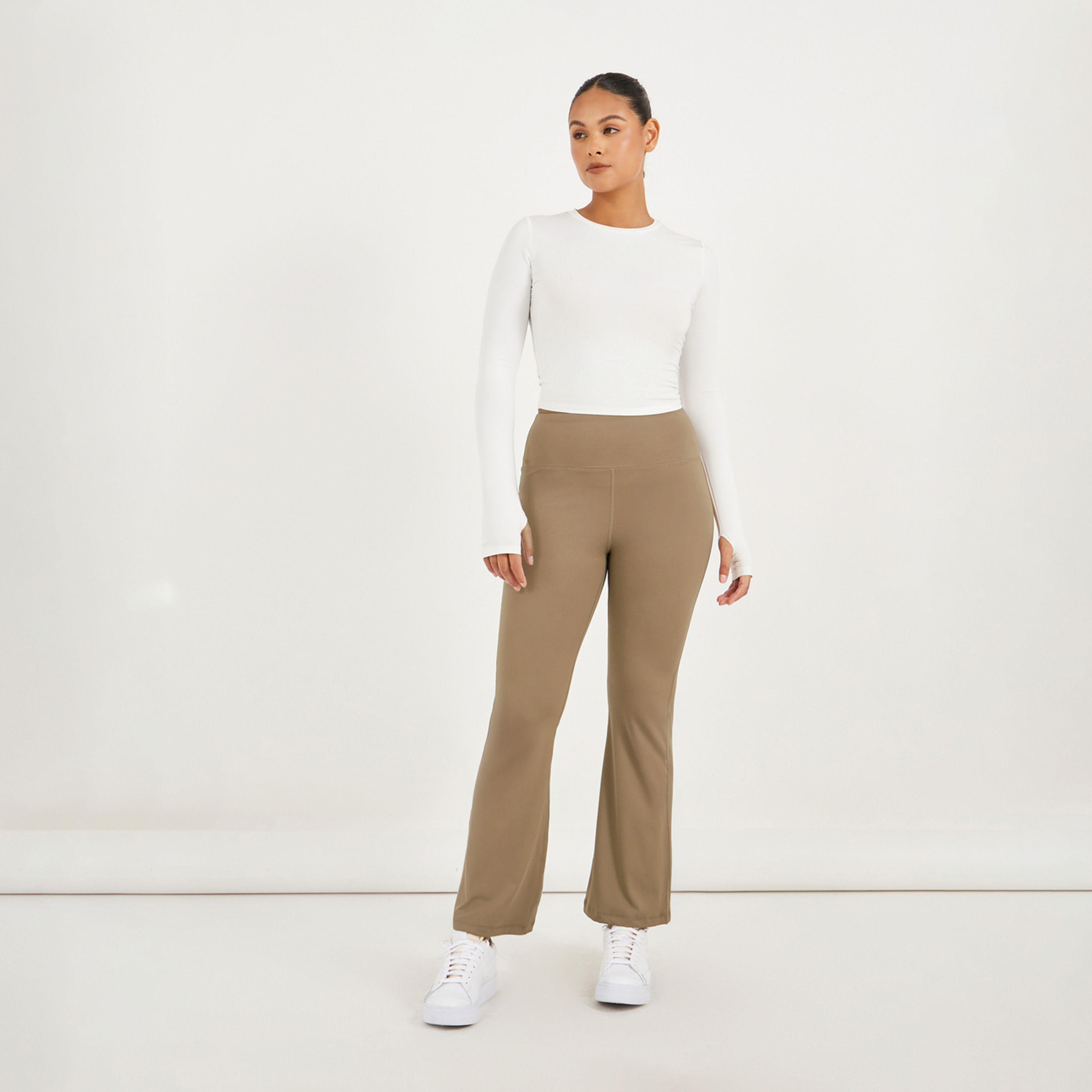 Styli Active Broad Waistband Basic Flared Leggings-women-clothing-sportswearandactivewear-bottoms-image-2