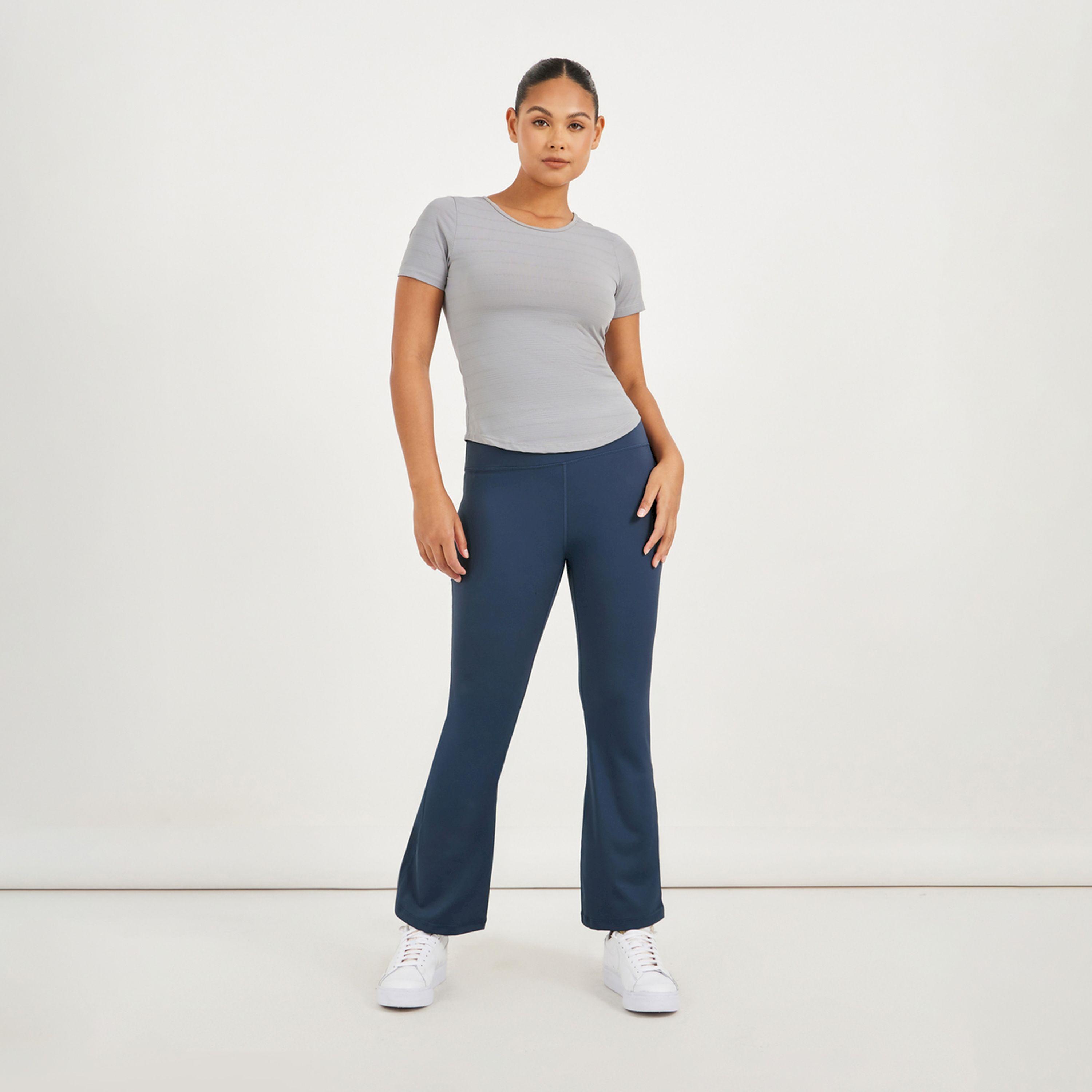 Styli Active Broad Waistband Basic Flared Leggings-women-clothing-sportswearandactivewear-bottoms-joggersandtrackpants-image-2