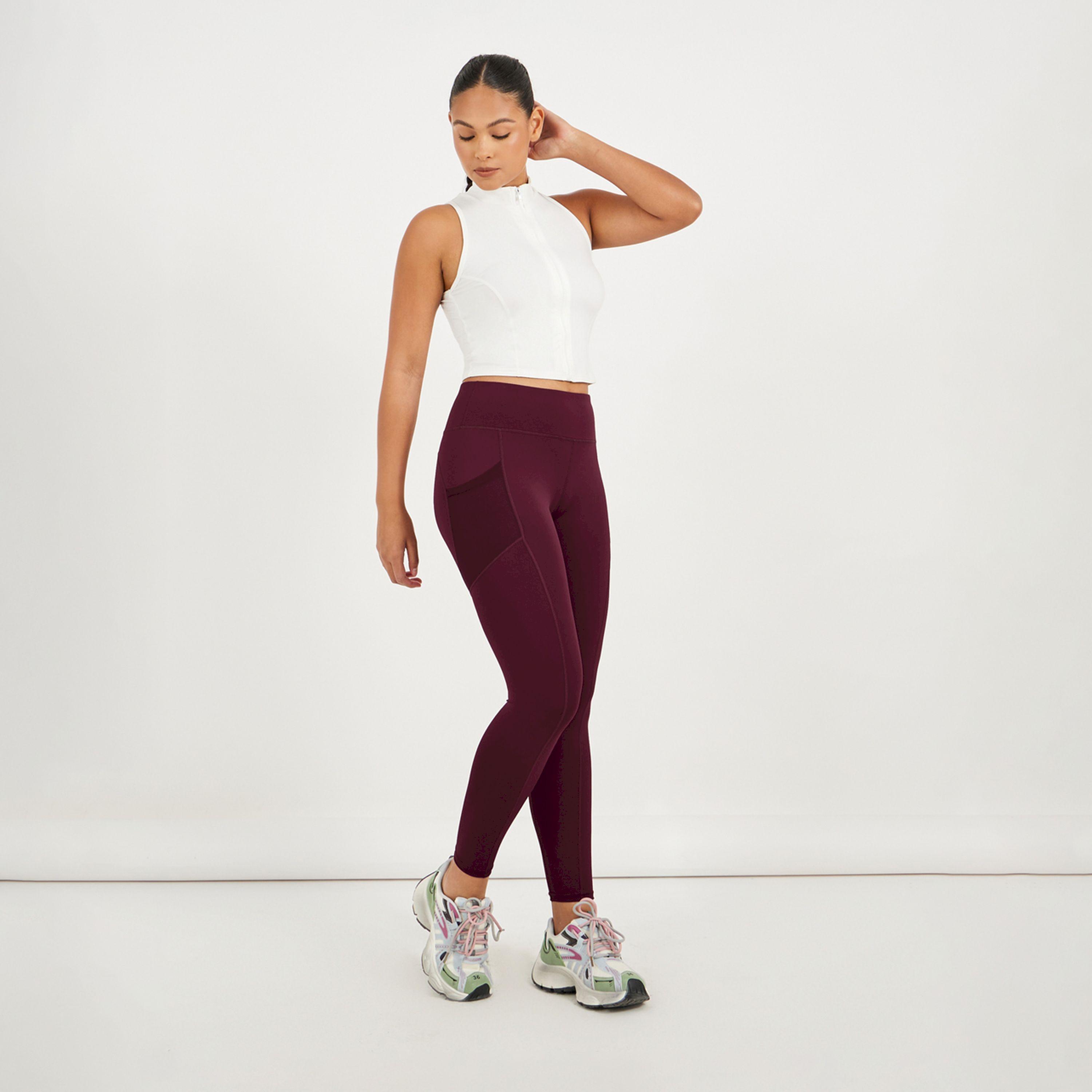 Styli Active Side Mesh Pocket Broad Waistband Leggings-women-clothing-sportswearandactivewear-bottoms-leggings-image-2