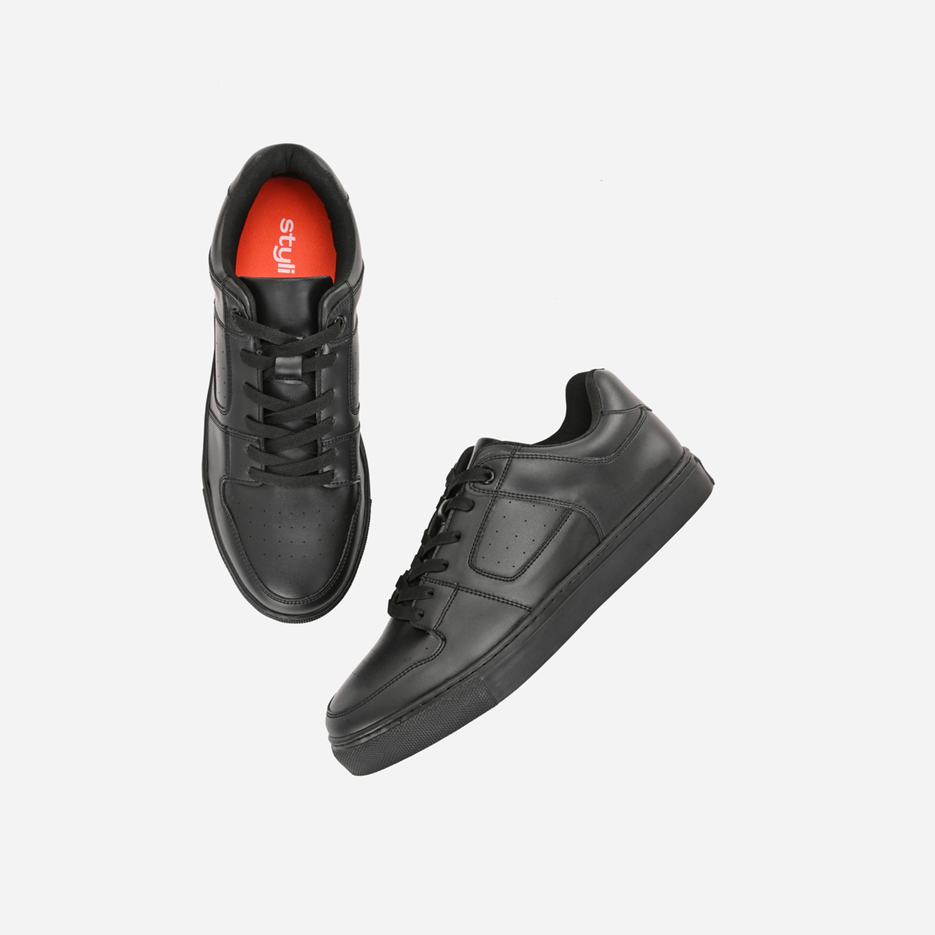 Styli Platform Sole Lace Up Court Sneakers-men-shoes-sneakers-image-5