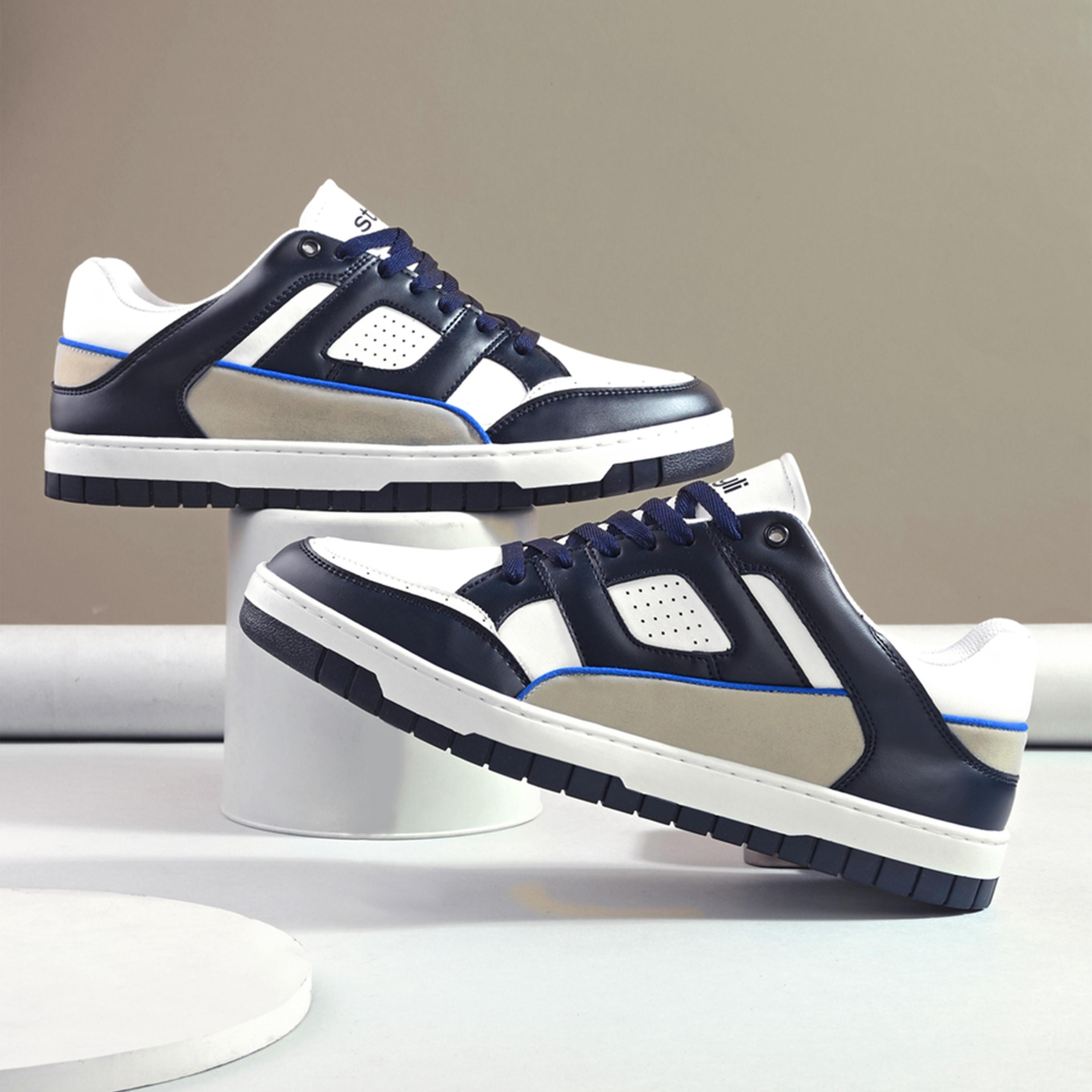 Styli Color Block Court Lace Up Sneakers-men-shoes-sneakers-image-3