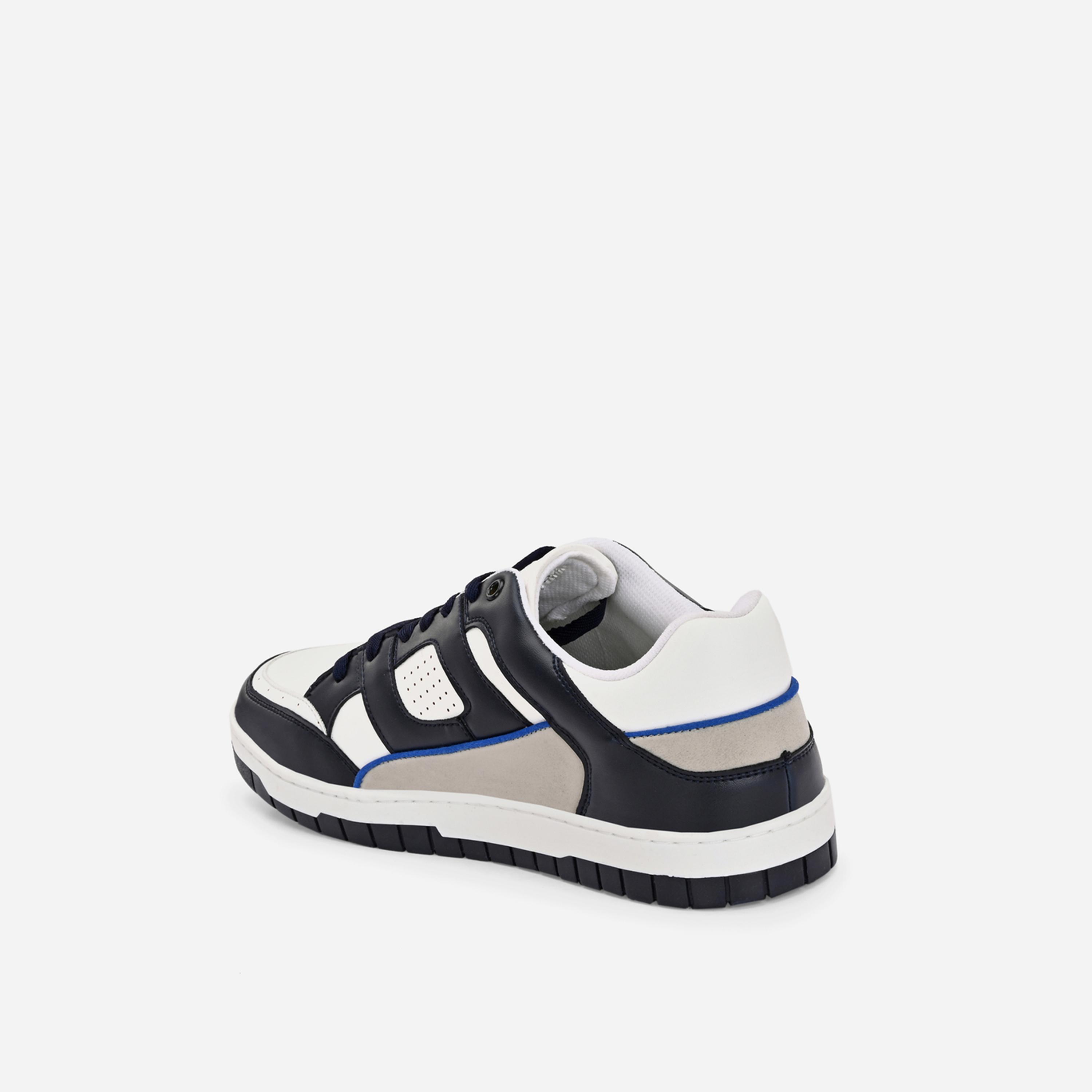 Styli Color Block Court Lace Up Sneakers-men-shoes-sneakers-image-4