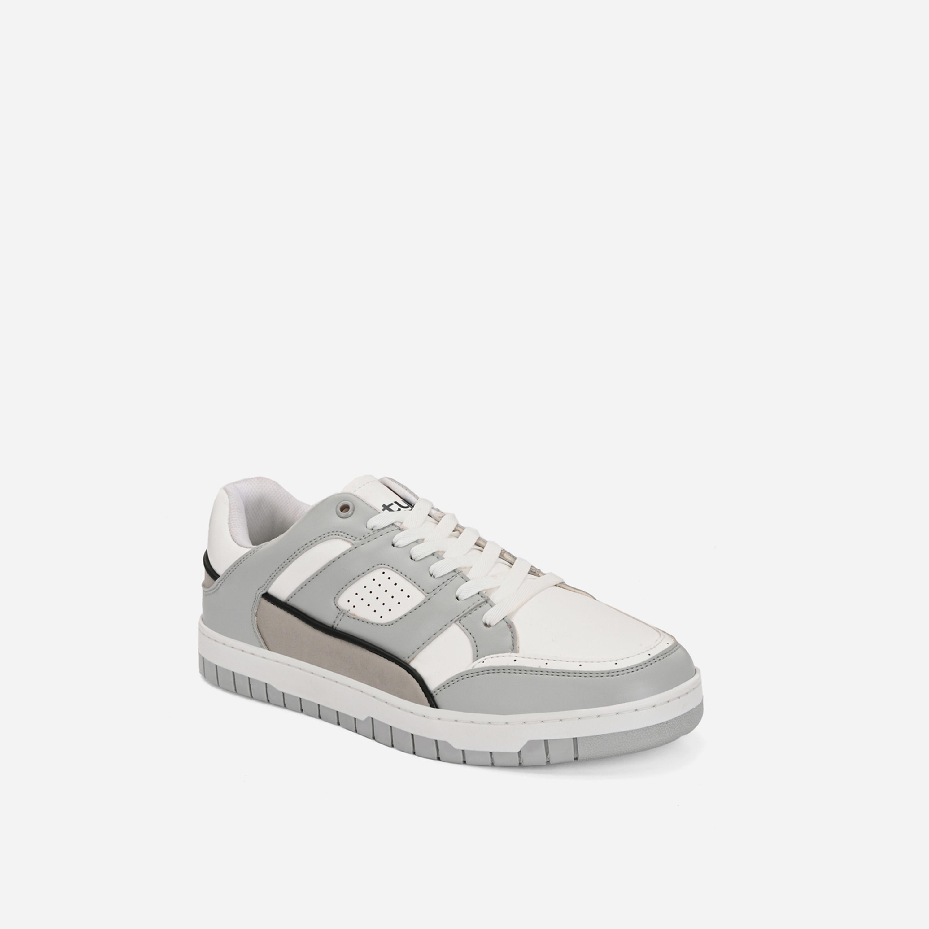 Styli Color Block Court Lace Up Sneakers-men-shoes-sneakers-image-1