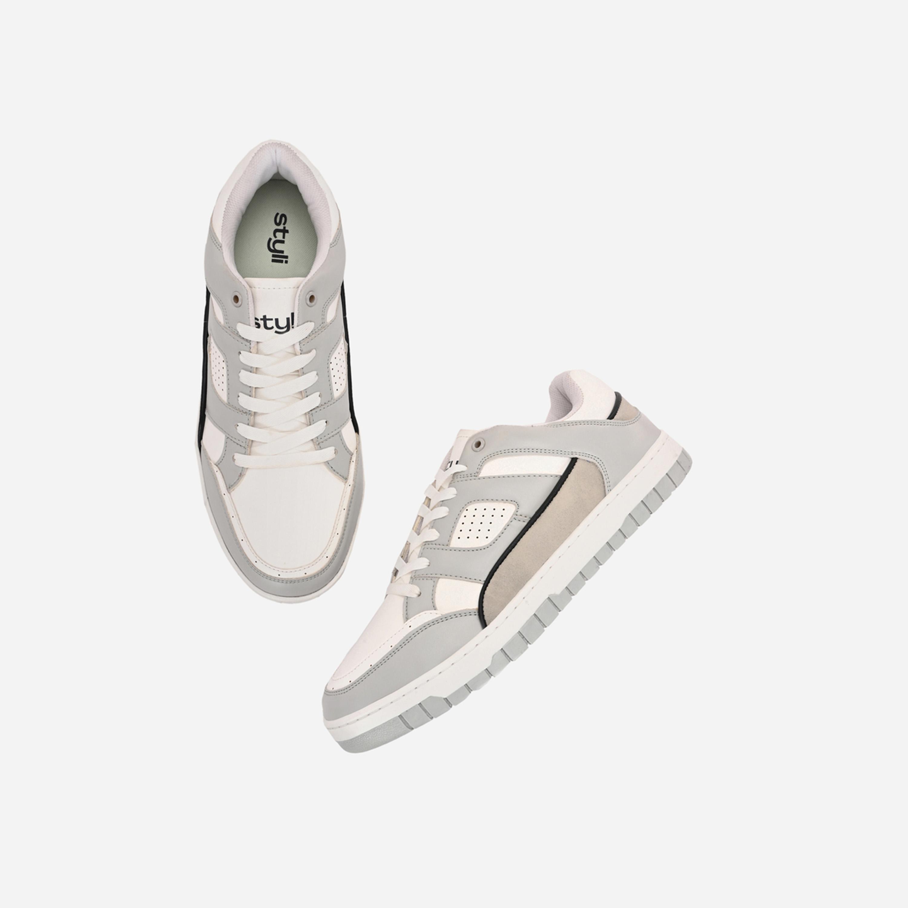 Styli Color Block Court Lace Up Sneakers-men-shoes-sneakers-image-5