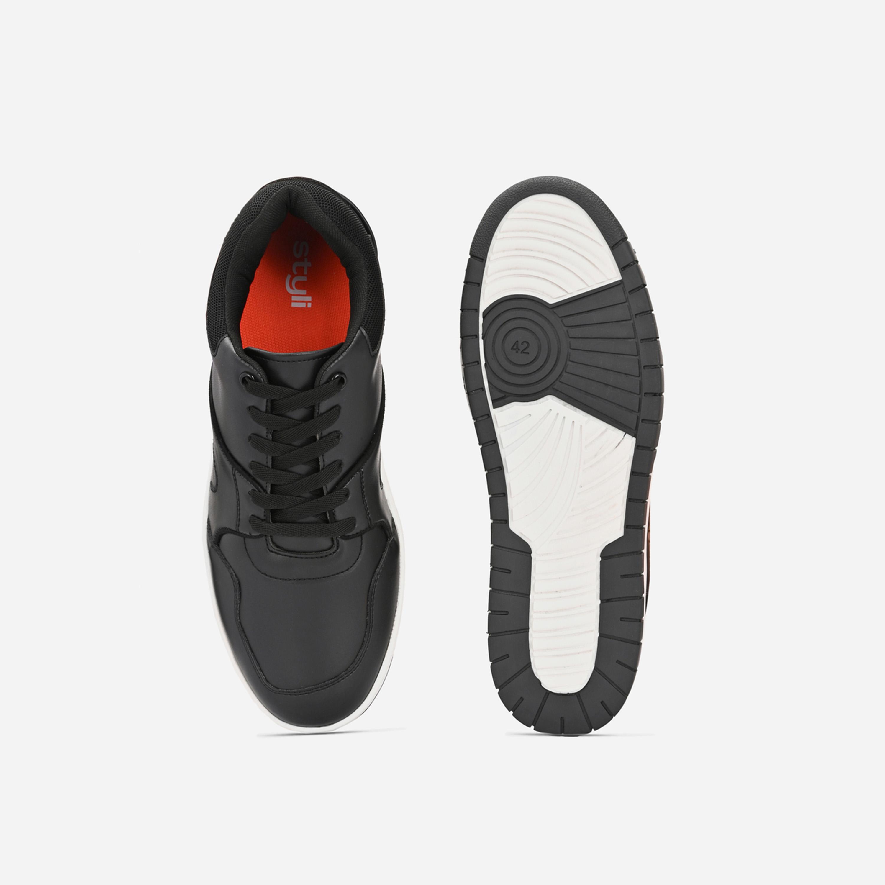 Styli Abstract Sole Lace Up Sneakers-men-shoes-sneakers-image-5