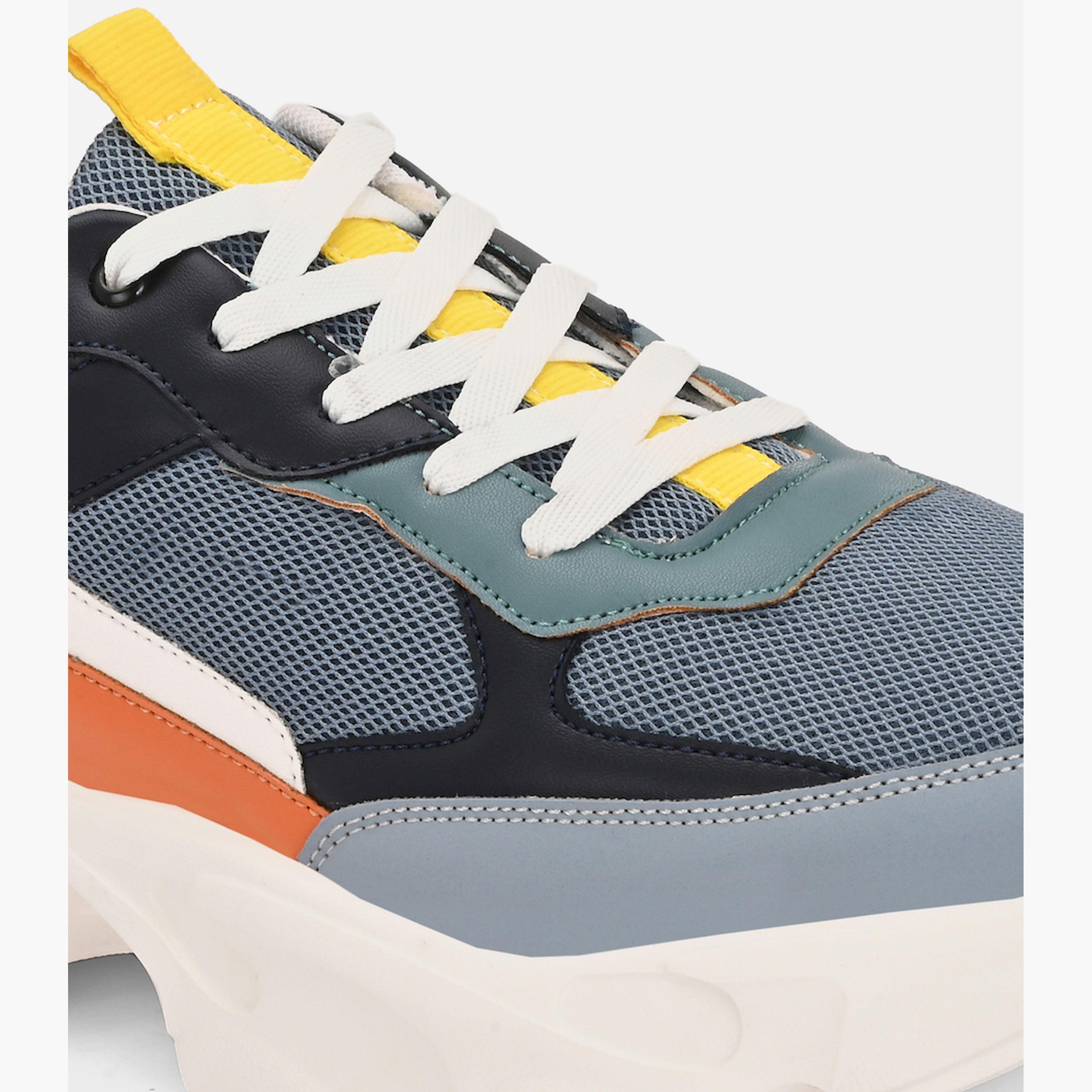 Styli Color Block Chunky Sole Lace Up Sneakers-men-shoes-sneakers-image-6