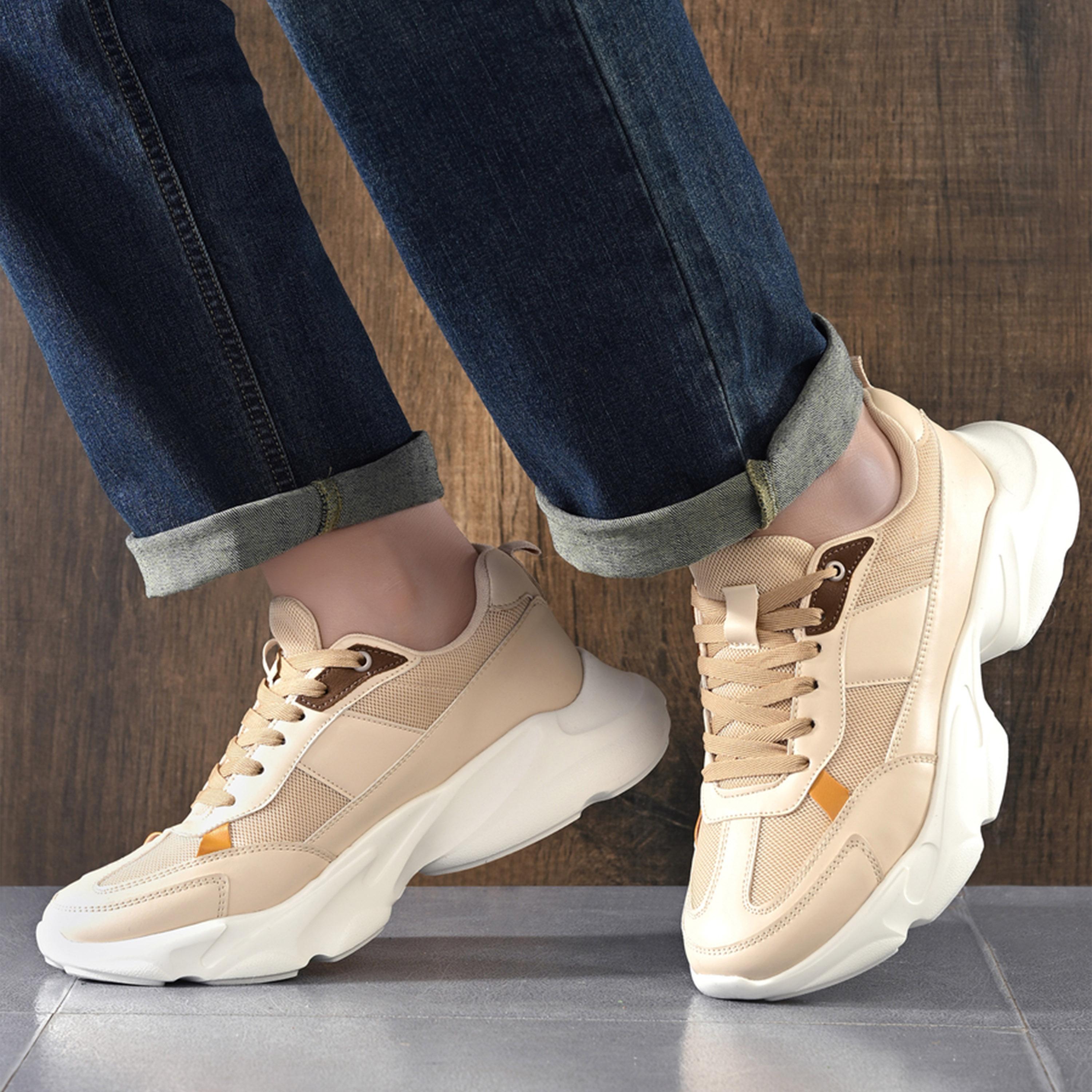 Styli Color Block Chunky Sole Lace Up Sneakers-men-shoes-sneakers-image-2