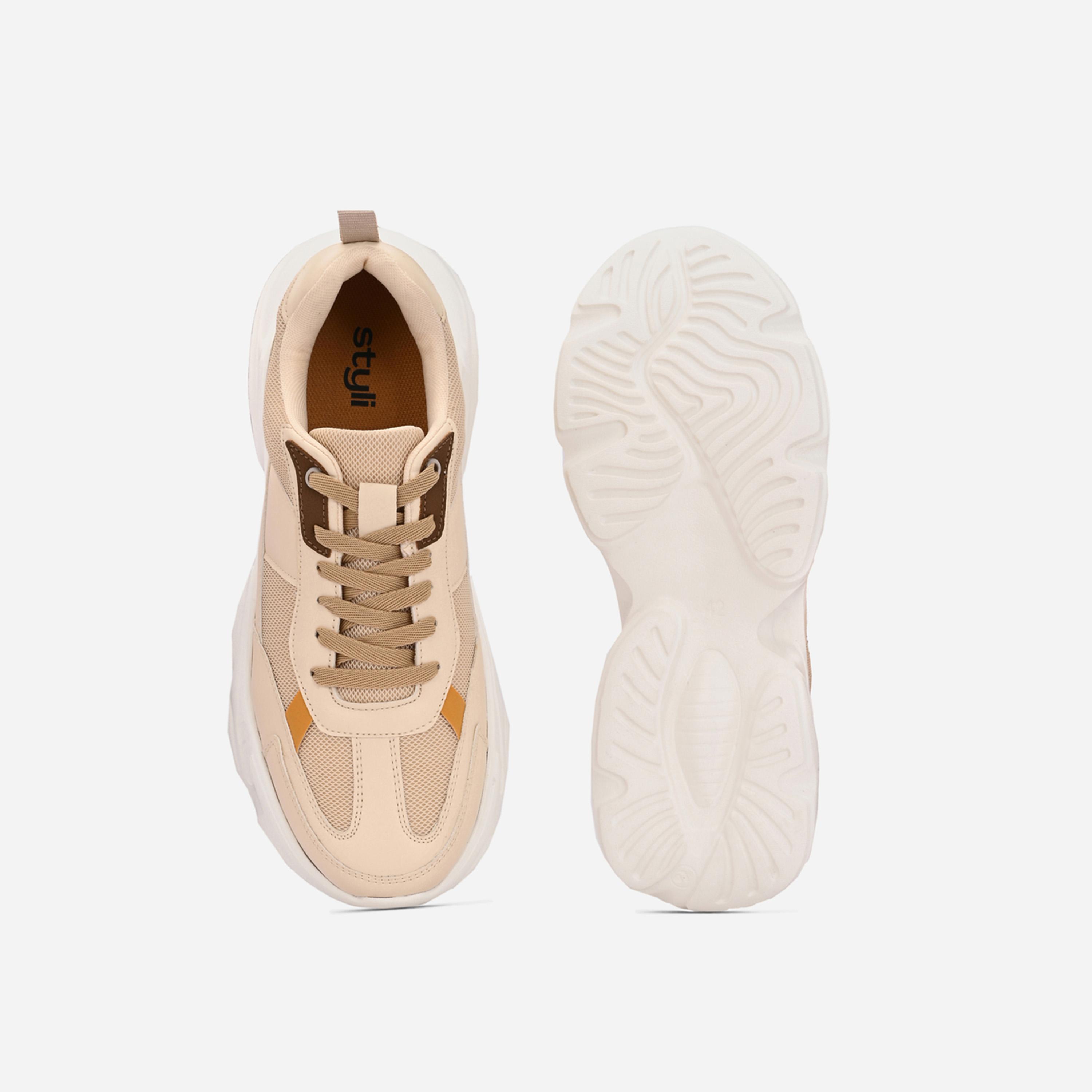 Styli Color Block Chunky Sole Lace Up Sneakers-men-shoes-sneakers-image-5