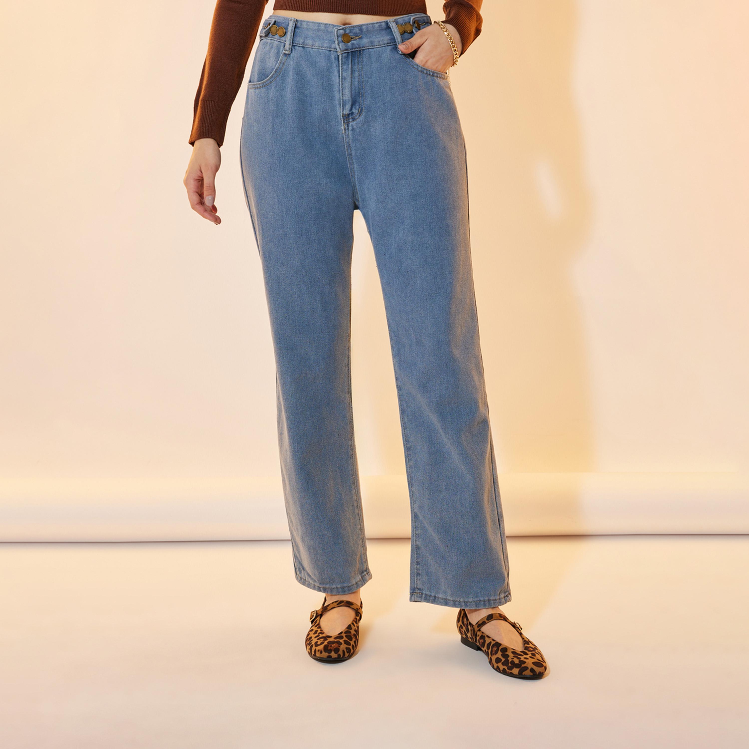 Take Two Solid High Rise Straight Fit Jeans-women-clothing-bottoms-jeans-image-2
