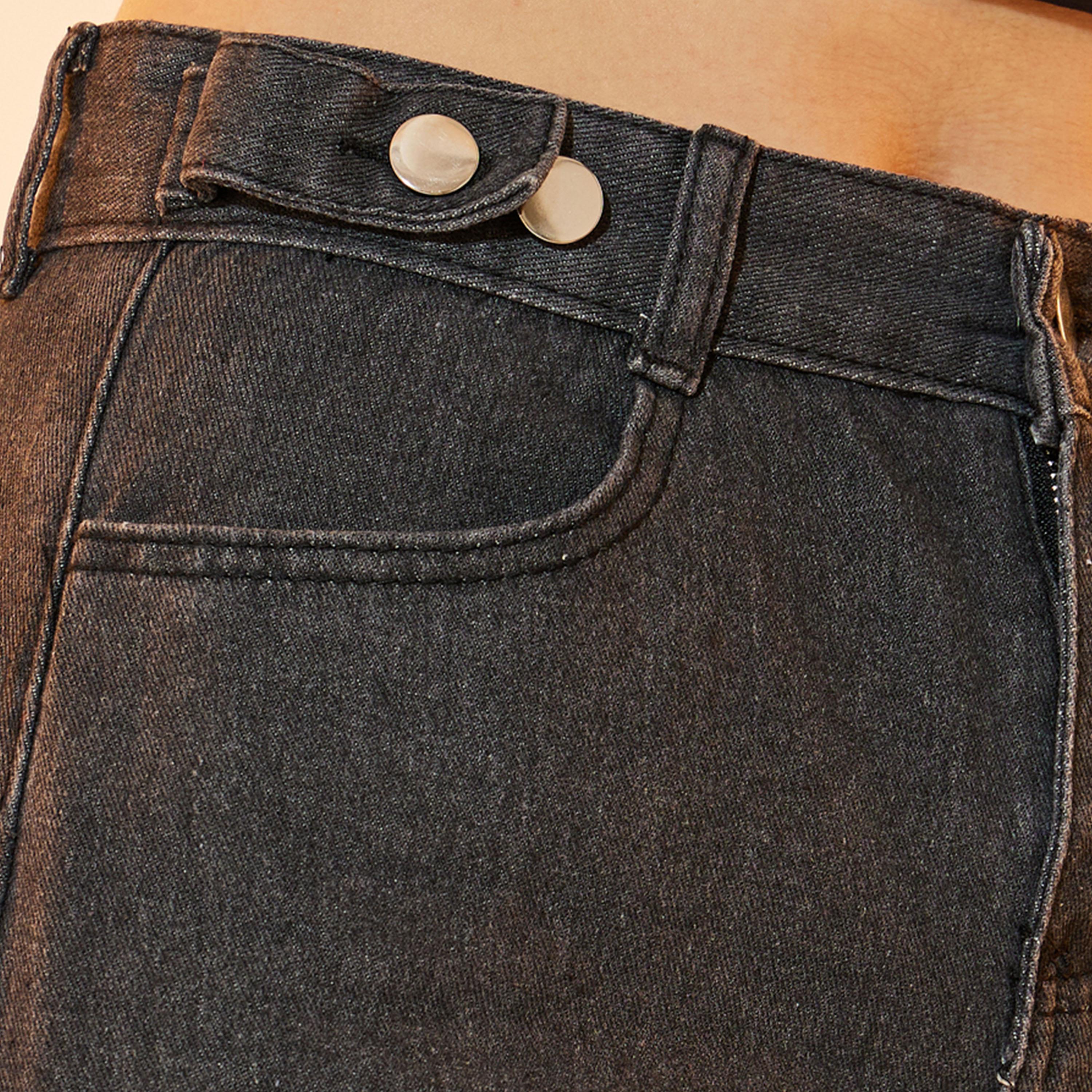 جينز سادة بقصة مستقيمة وخصر متوسط-women-clothing-bottoms-jeans-image-2
