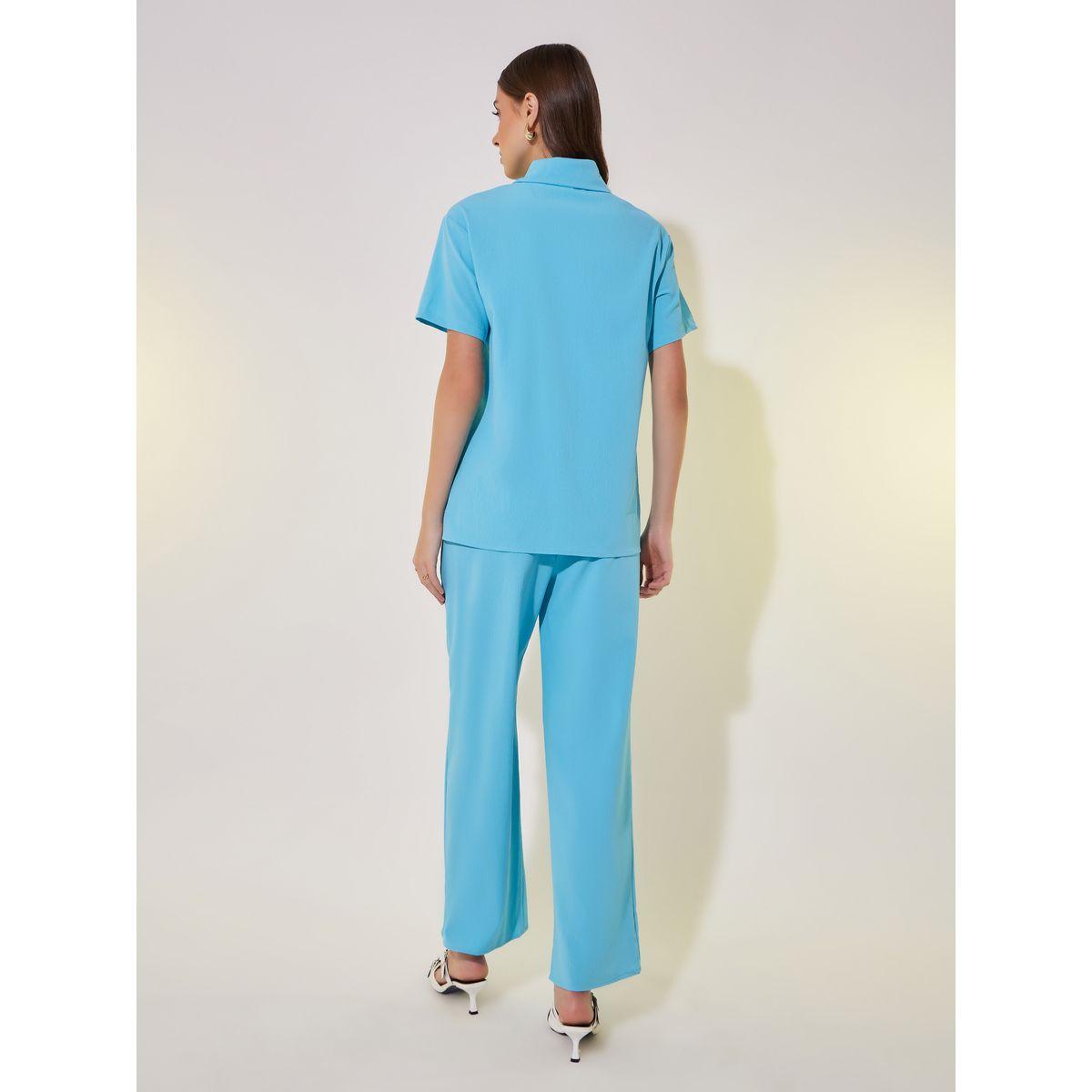 Take Two Embroidered Detail Short Sleeve Shirt and Pants Co-Ords-women-clothing-coordsets-image-6
