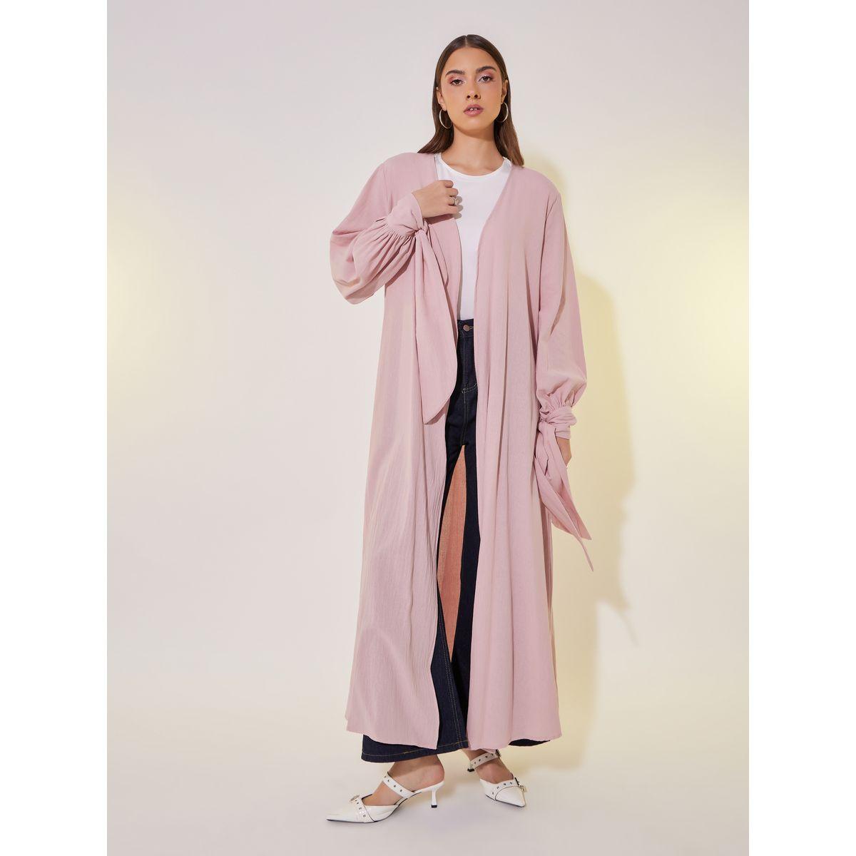 Take Two Solid Tie-Up Cuff Sleeve Maxi Kimono-women-clothing-shirtsandblouses-shirts-image-2