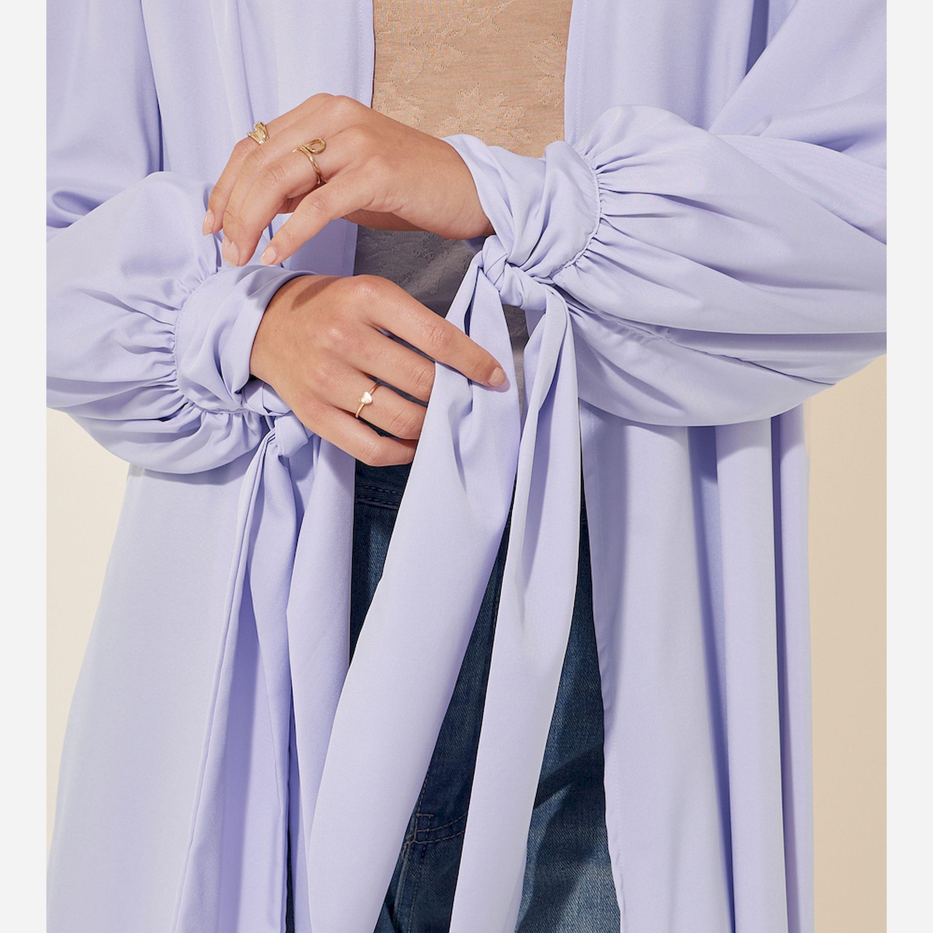 Take Two Solid Tie-Up Cuff Sleeve Maxi Kimono-women-clothing-shirtsandblouses-shirts-image-4