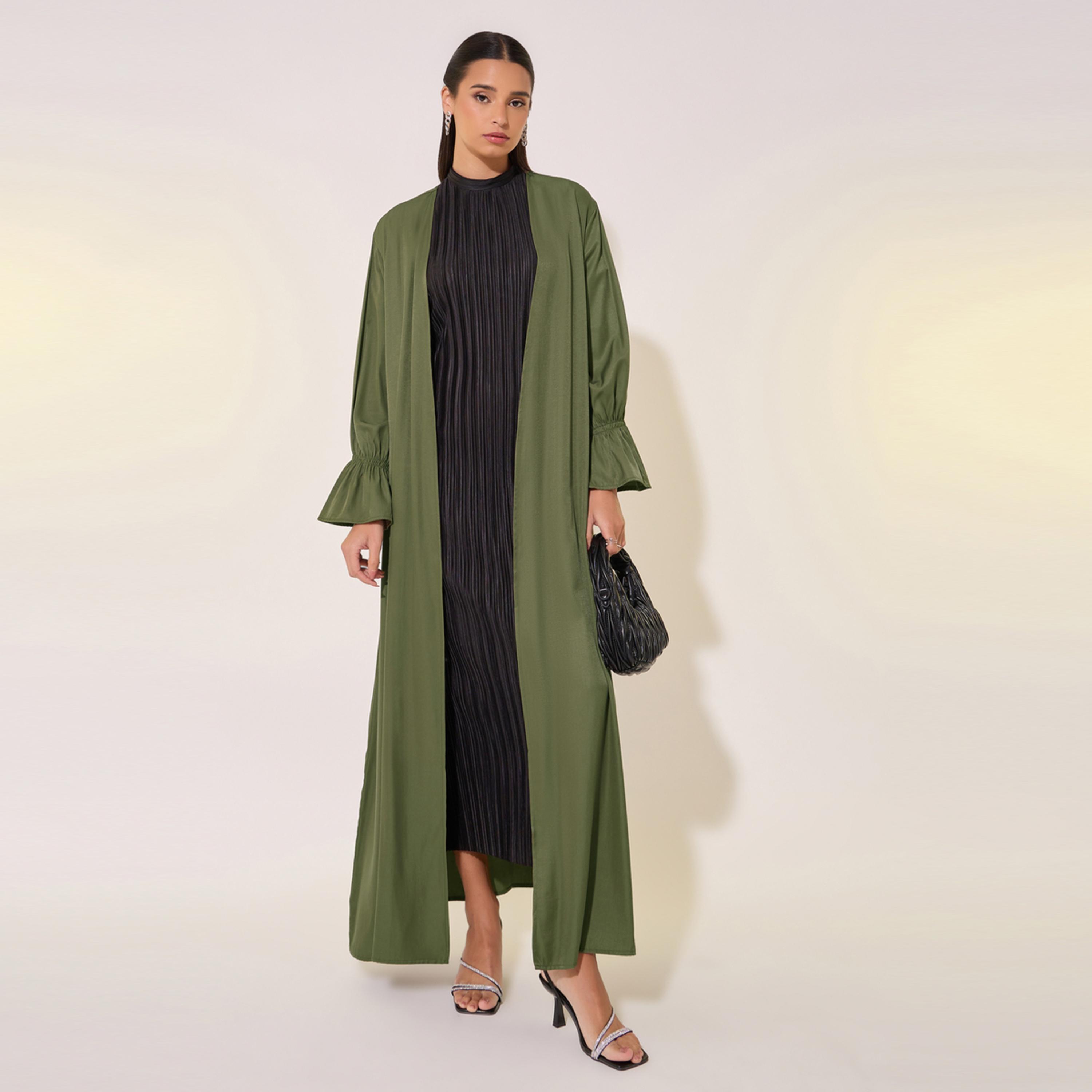 كيمونو طويل بأكمام مُكبلة سادة-women-clothing-shirtsandblouses-shirts-image-6