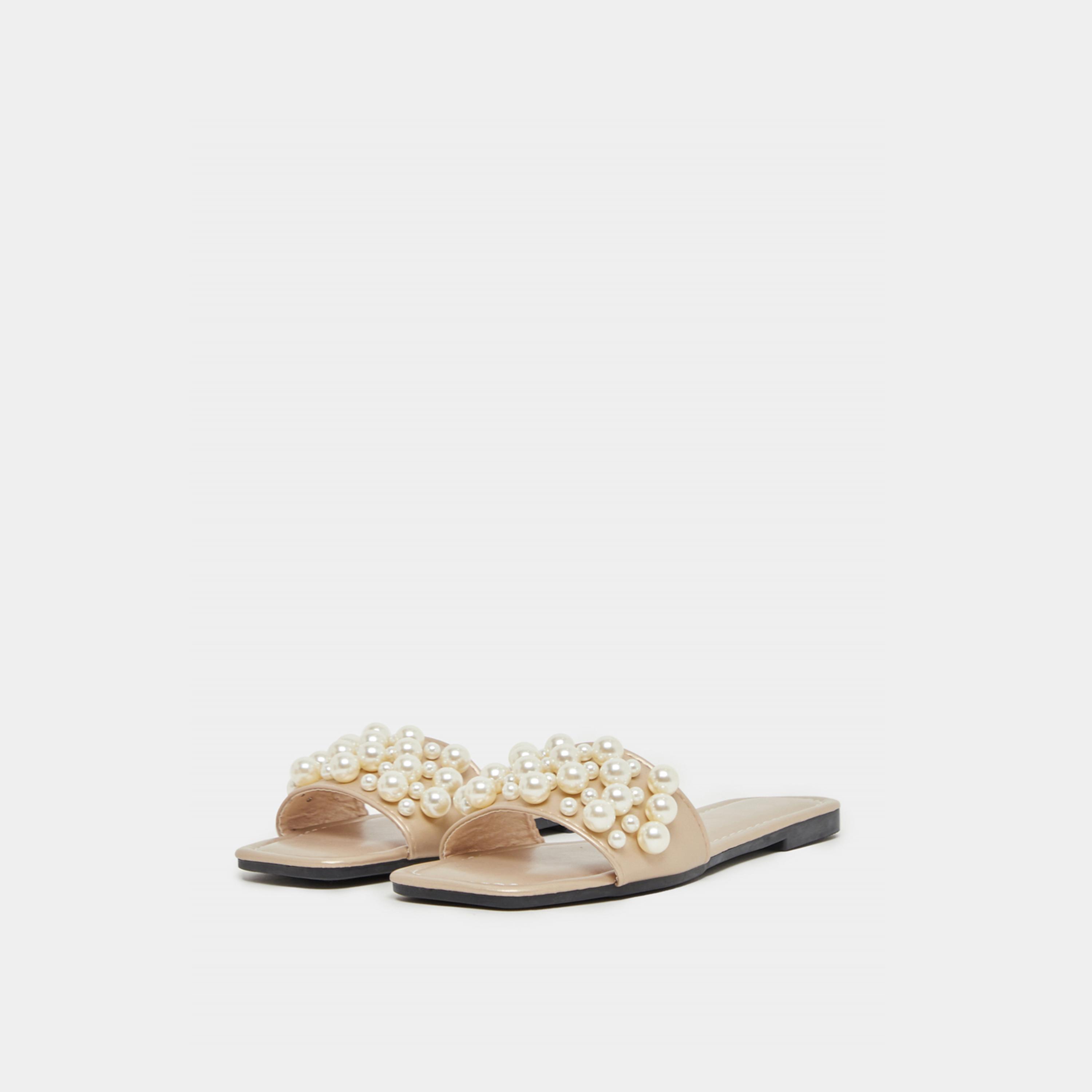 صندل سهل الارتداء منمق بلؤلؤ صناعي-women-shoes-flipflopsandslides-image-2
