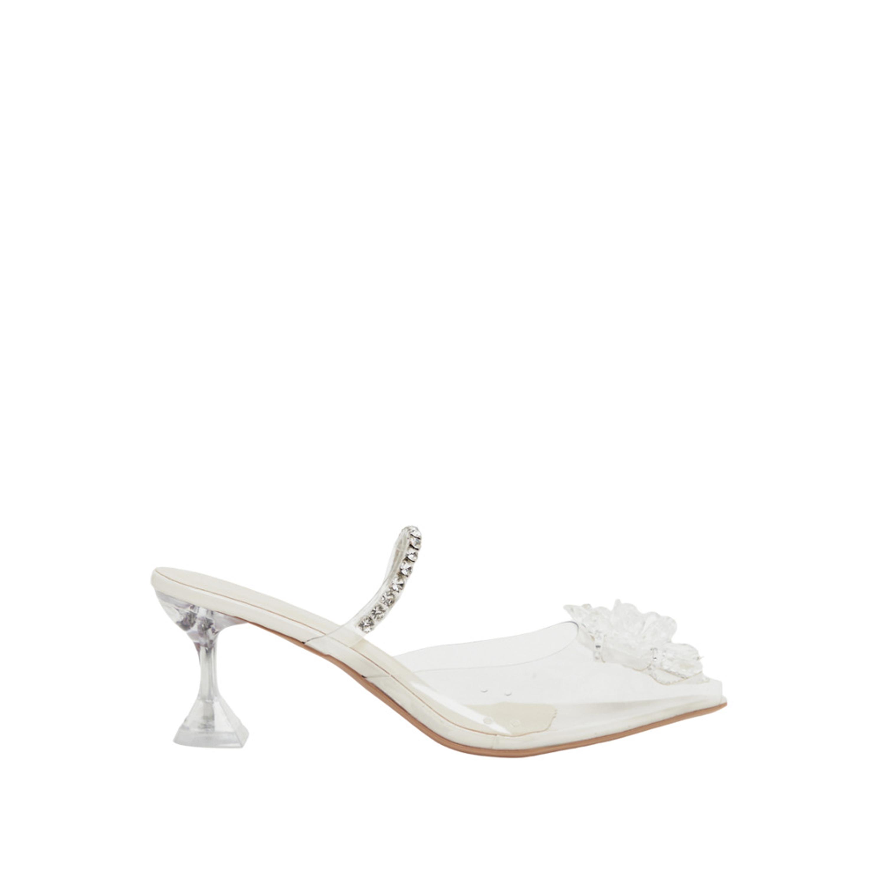 Take Two Bow Detail Transparent Block Heel Sandals-women-shoes-heels-image-1
