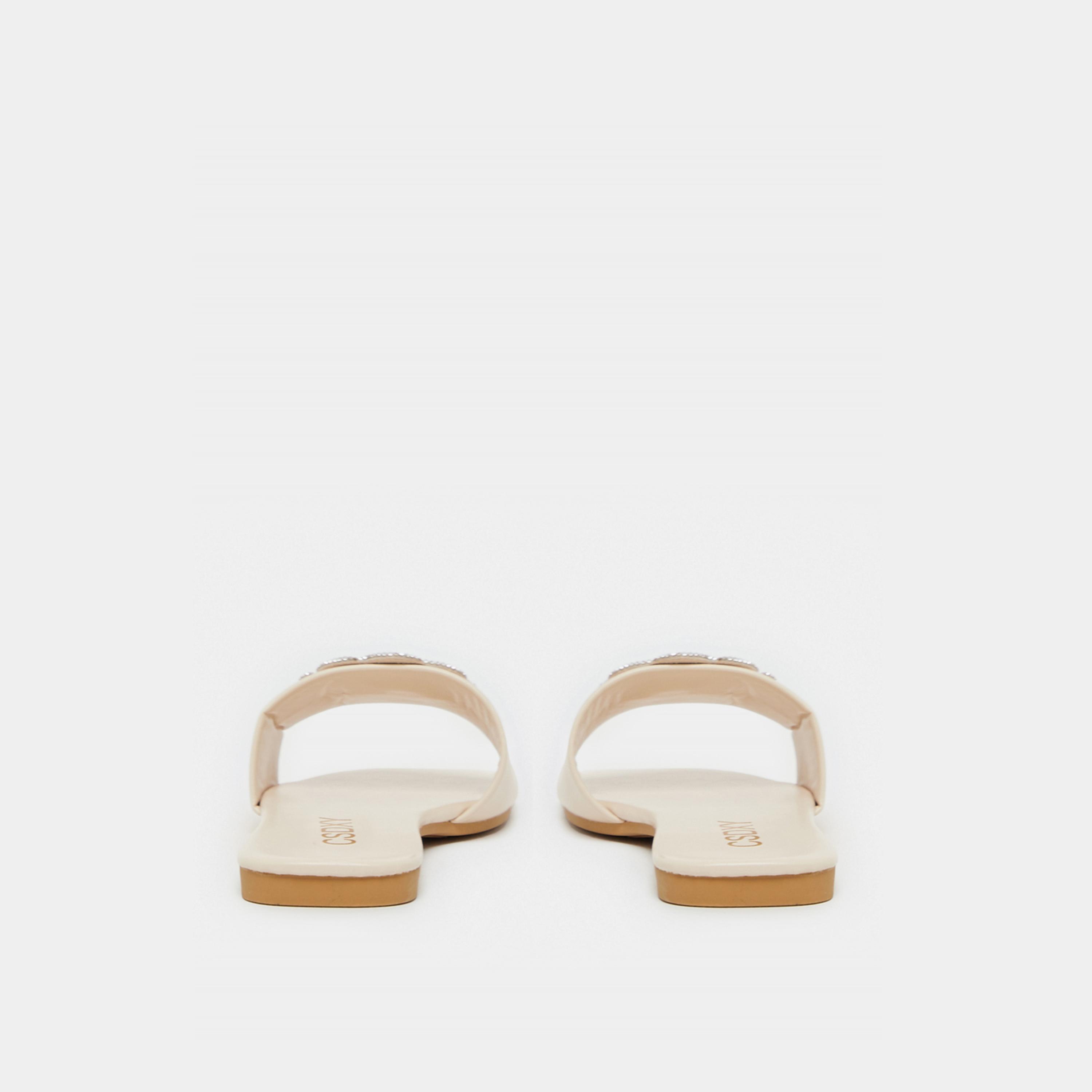 Take Two Embellished Flower Strap Flat Sandals-women-shoes-flipflopsandslides-image-4