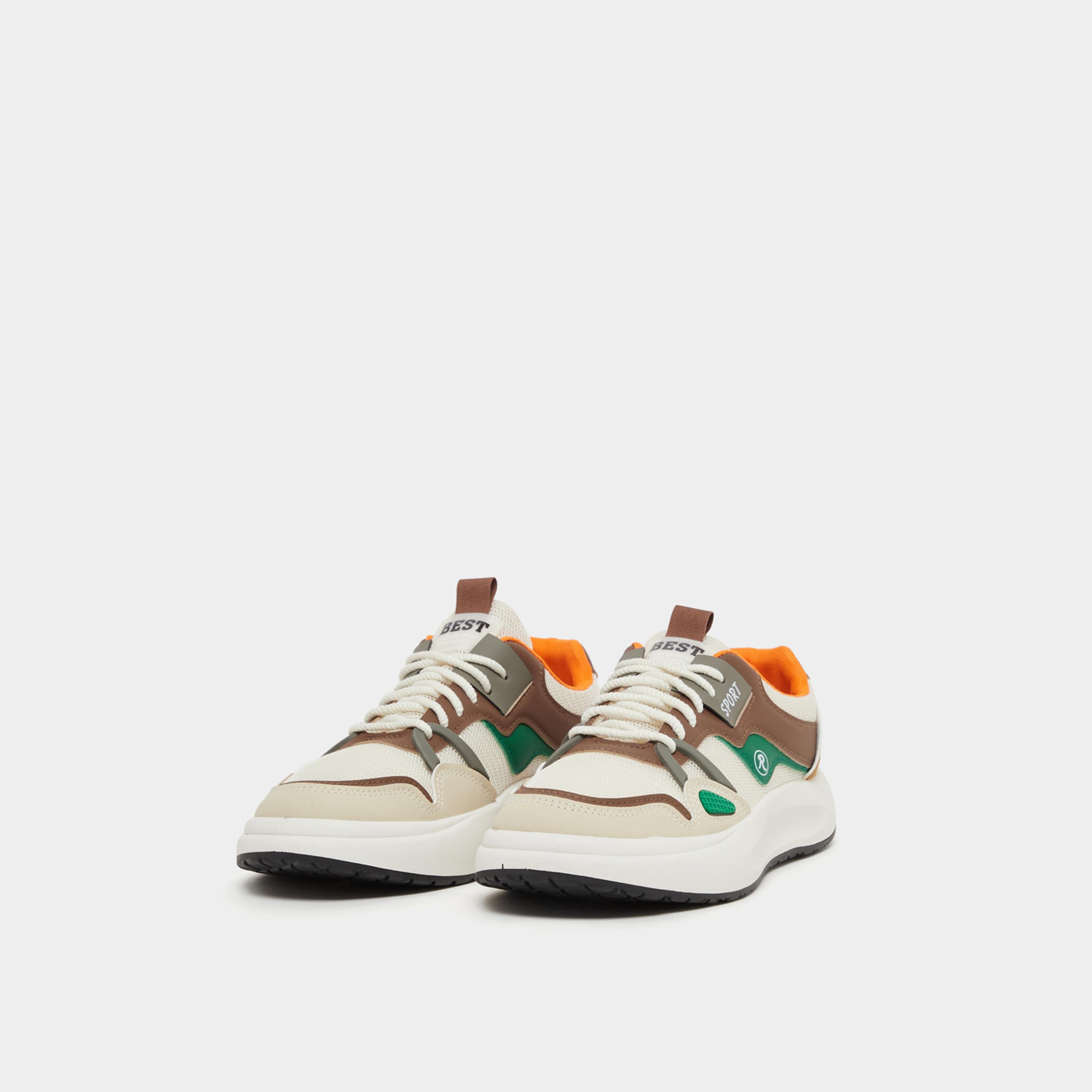 Take Two Textured Chunky Sole Lace Up Sneakers-men-shoes-sneakers-image-2
