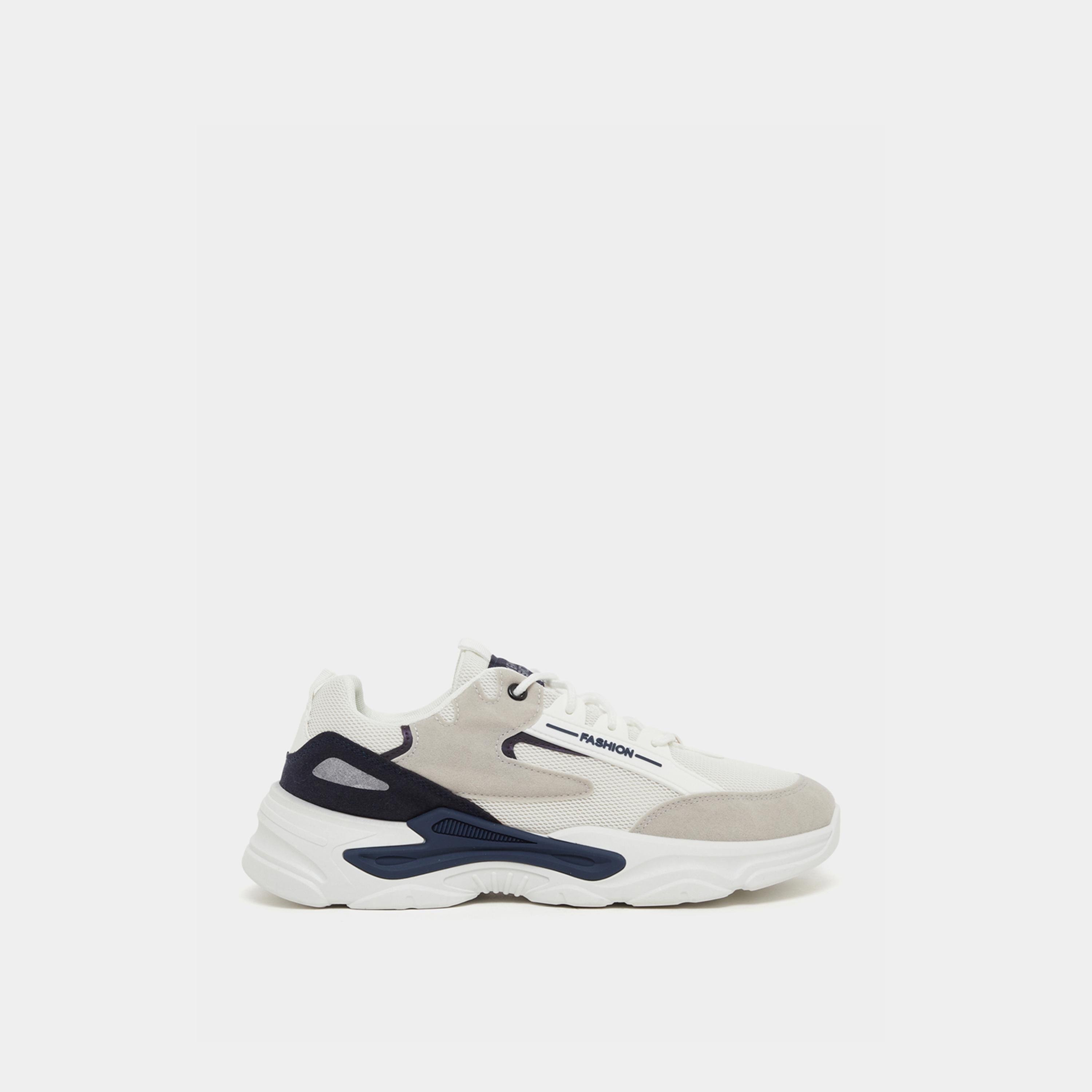 Take Two Textured Chunky Sole Lace Up Sneakers-men-shoes-sneakers-image-1