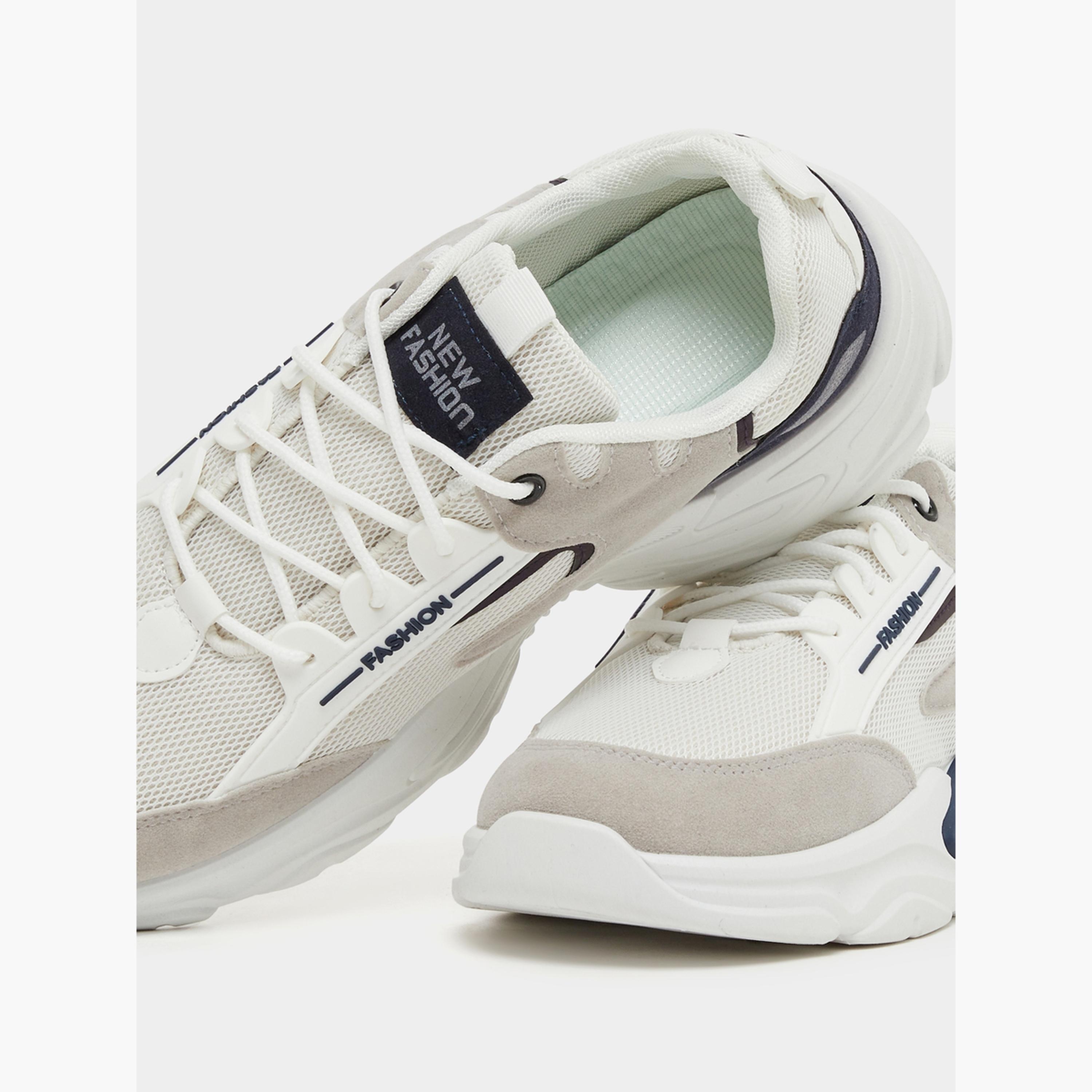 Take Two Textured Chunky Sole Lace Up Sneakers-men-shoes-sneakers-image-3