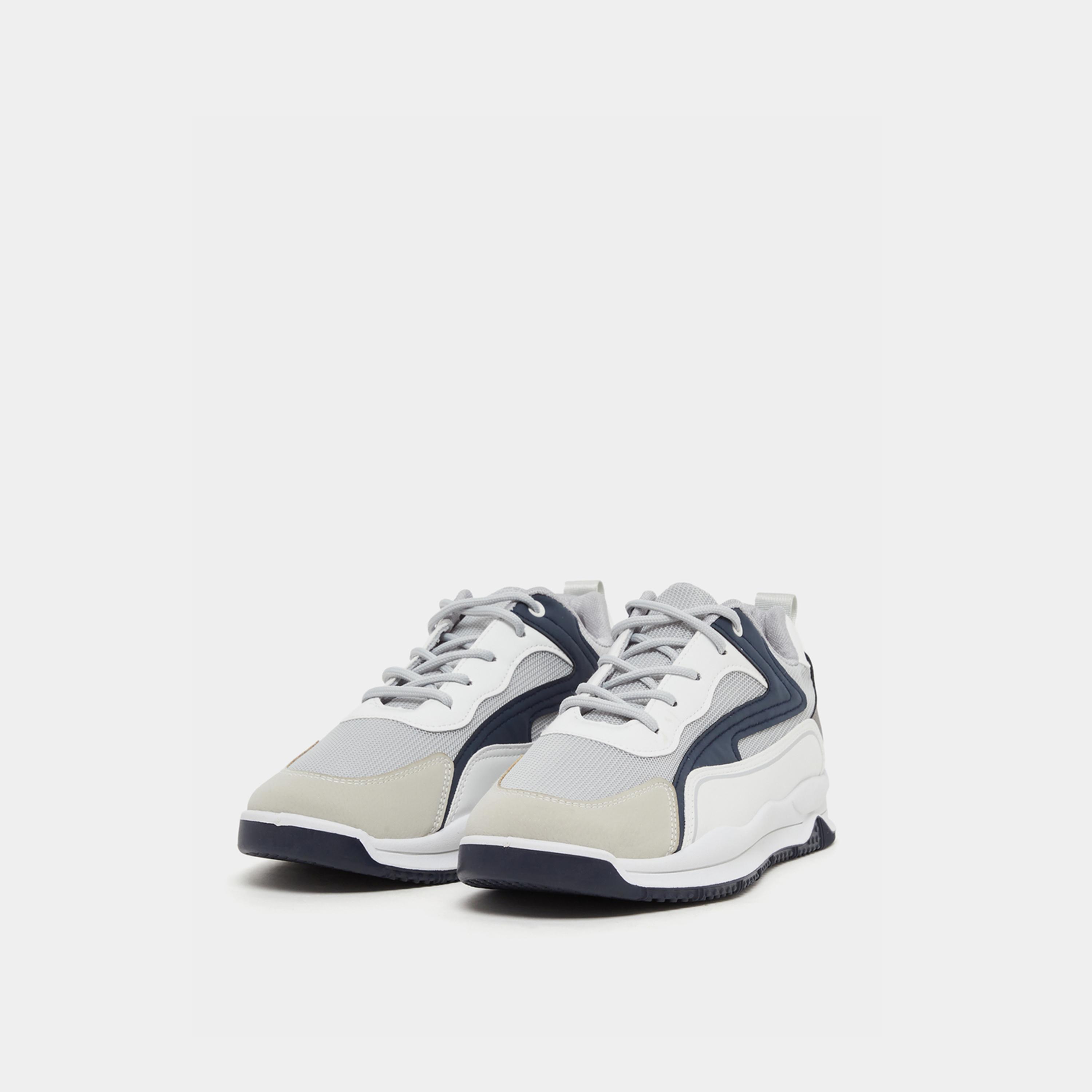 Take Two Textured Chunky Sole Lace Up Sneakers-men-shoes-sneakers-image-2
