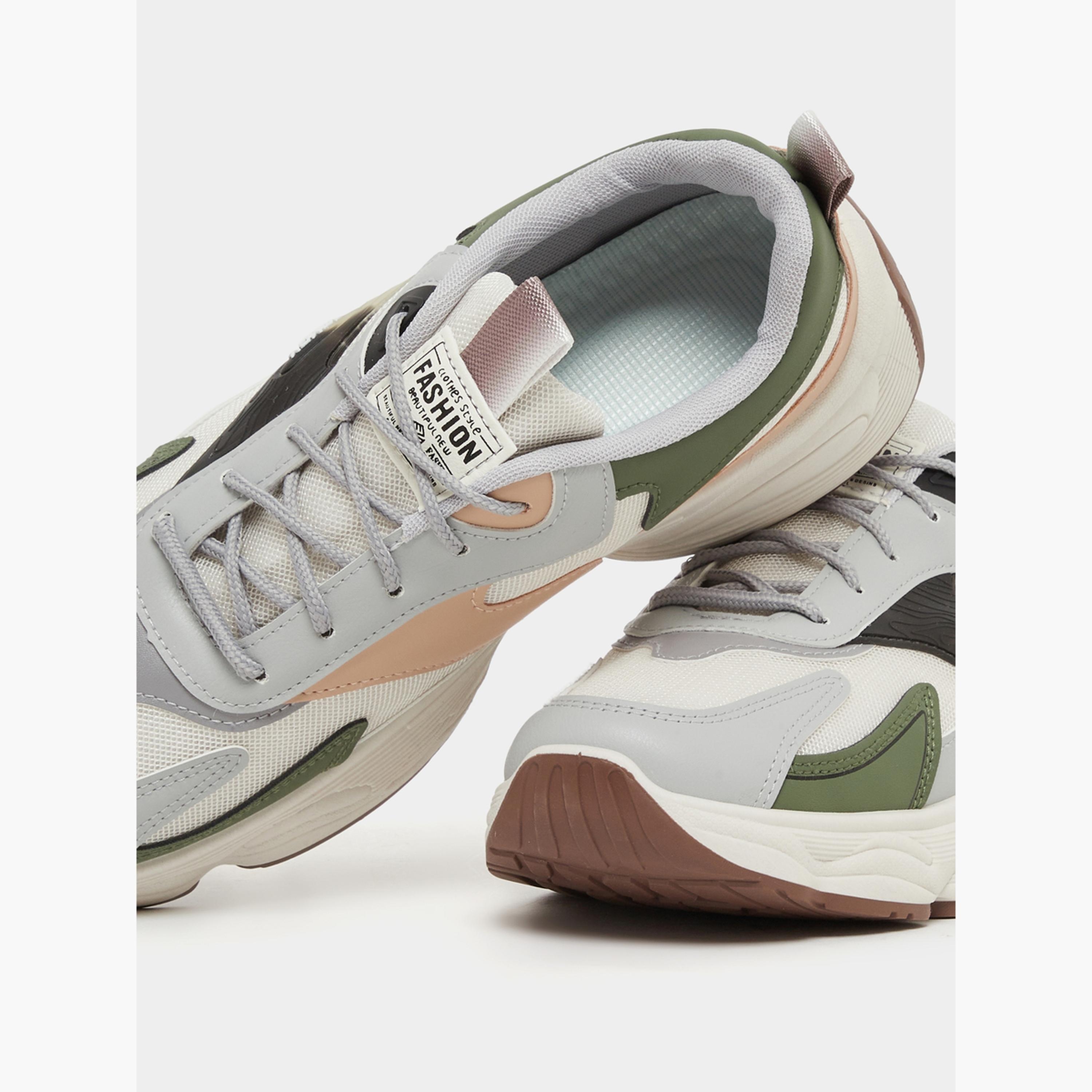 Take Two Textured Chunky Sole Lace Up Sneakers-men-shoes-sneakers-image-3