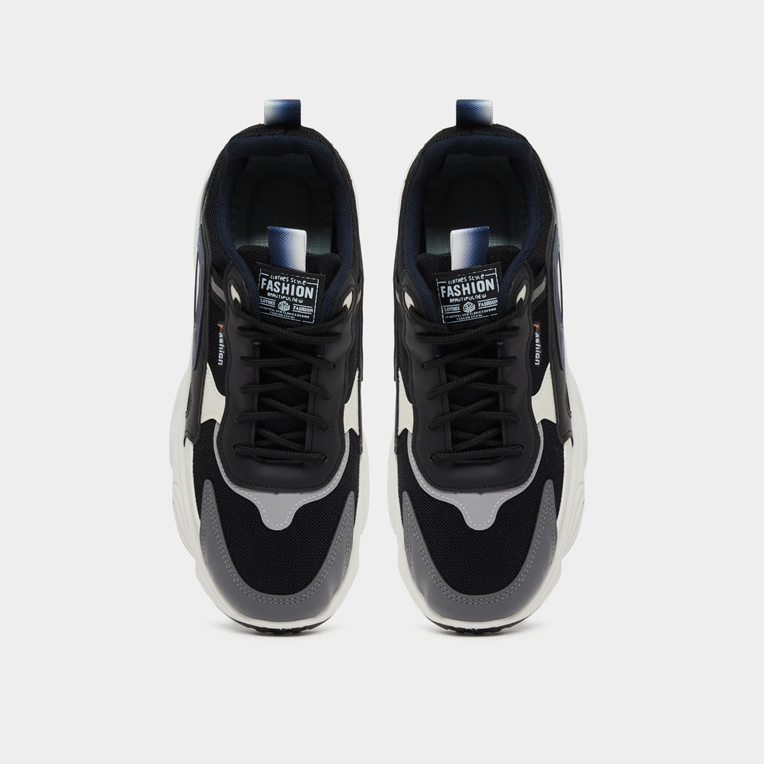 Take Two Textured Chunky Sole Lace Up Sneakers-men-shoes-sneakers-image-5
