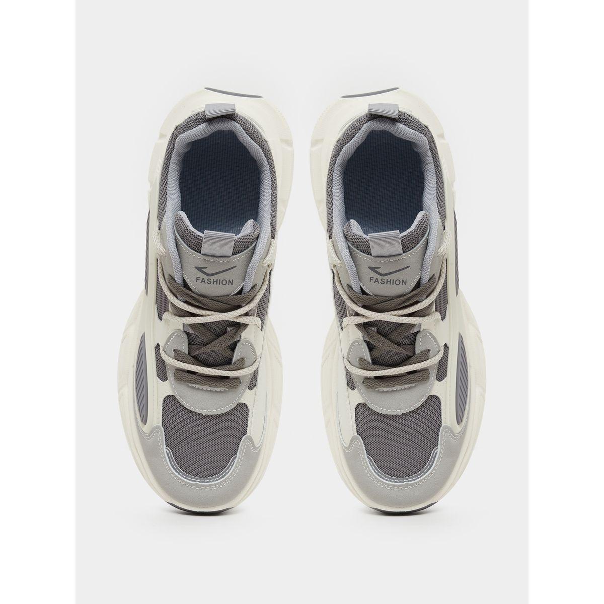 Take Two Textured Chunky Sole Lace Up Sneakers-men-shoes-sneakers-image-5