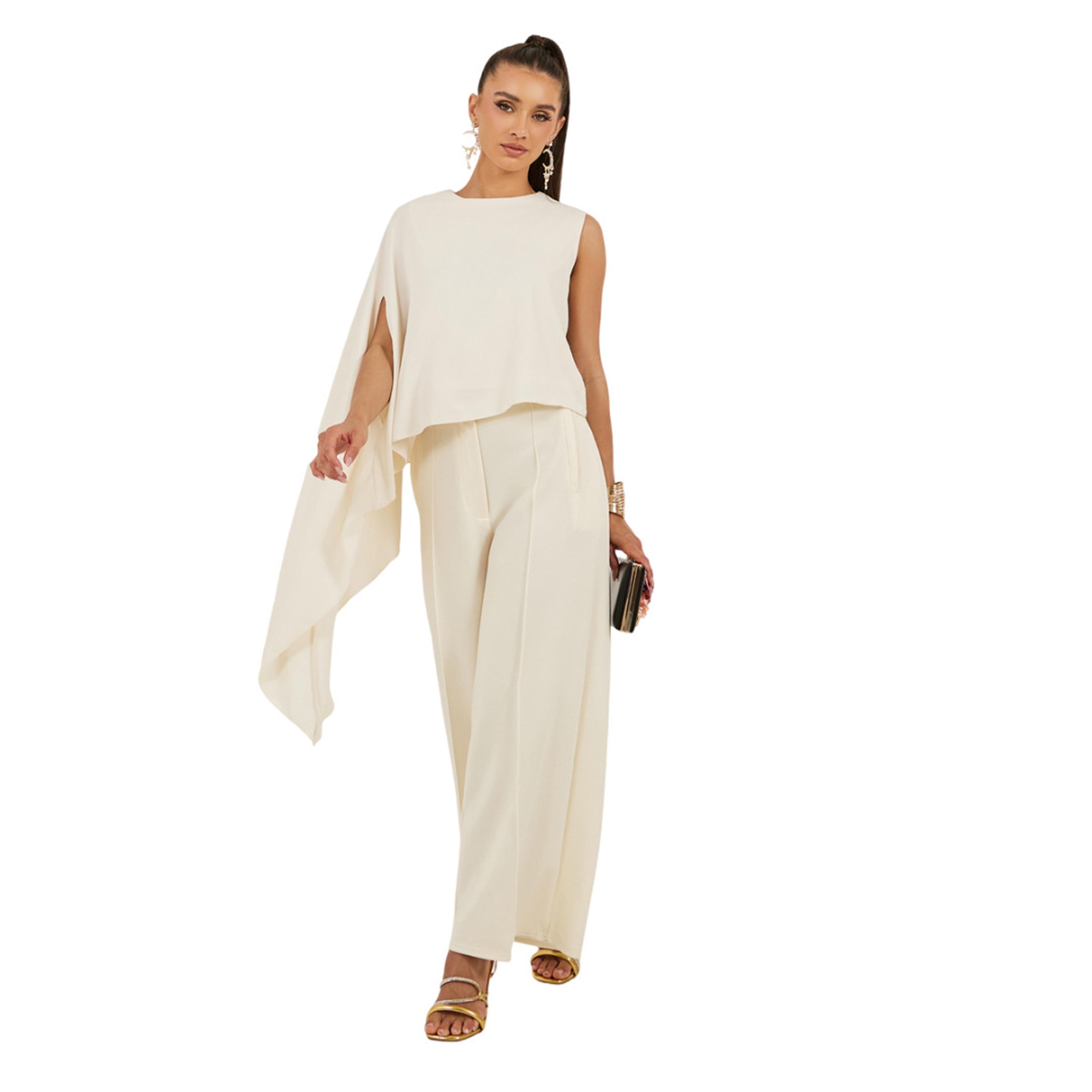 ستايلي - بلوزة بقصّة عادية وكم كيب واسع-women-clothing-shirtsandblouses-blouses-image-1
