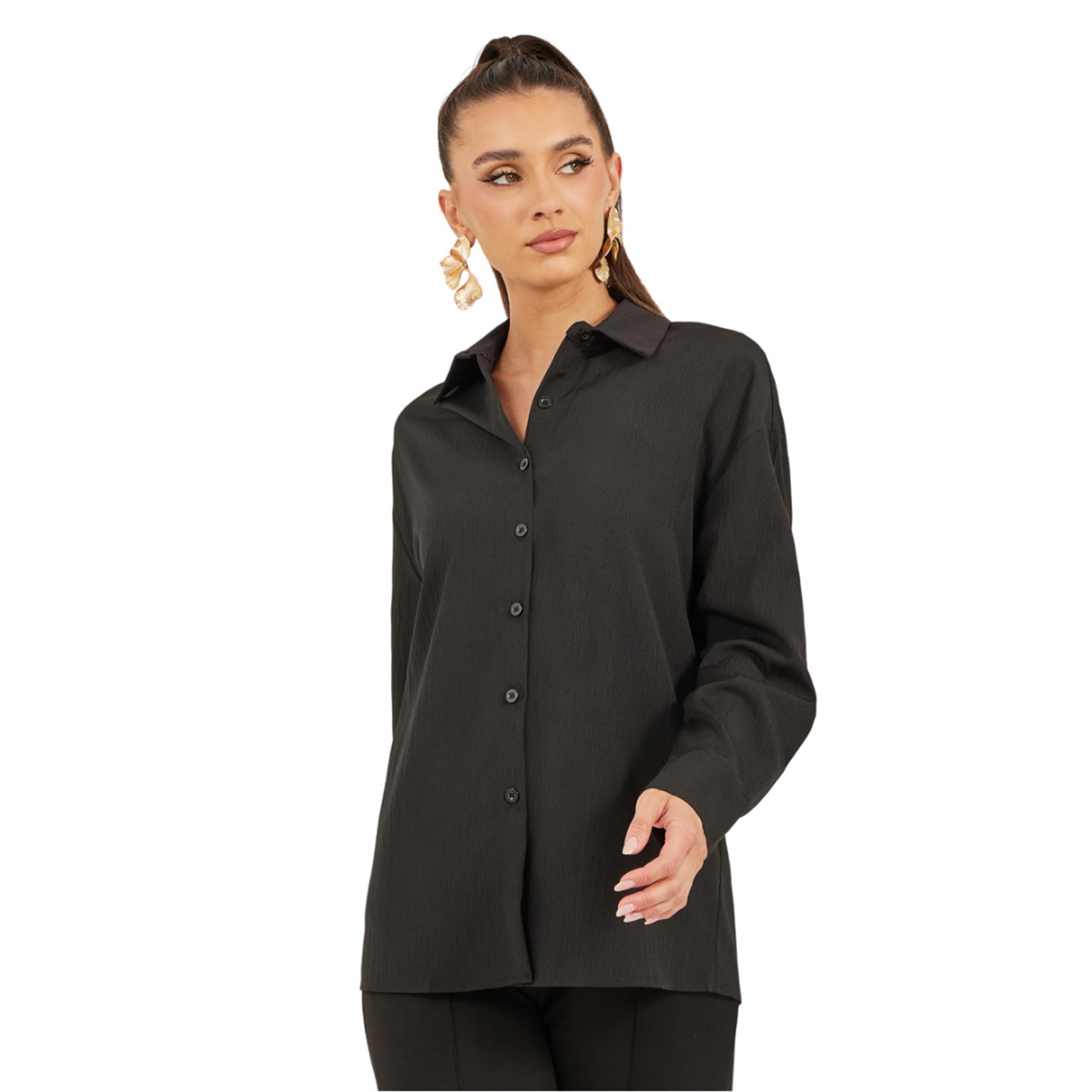 Styli Textured Long Sleeve Oversized Shirt-women-clothing-shirtsandblouses-shirts-image-3