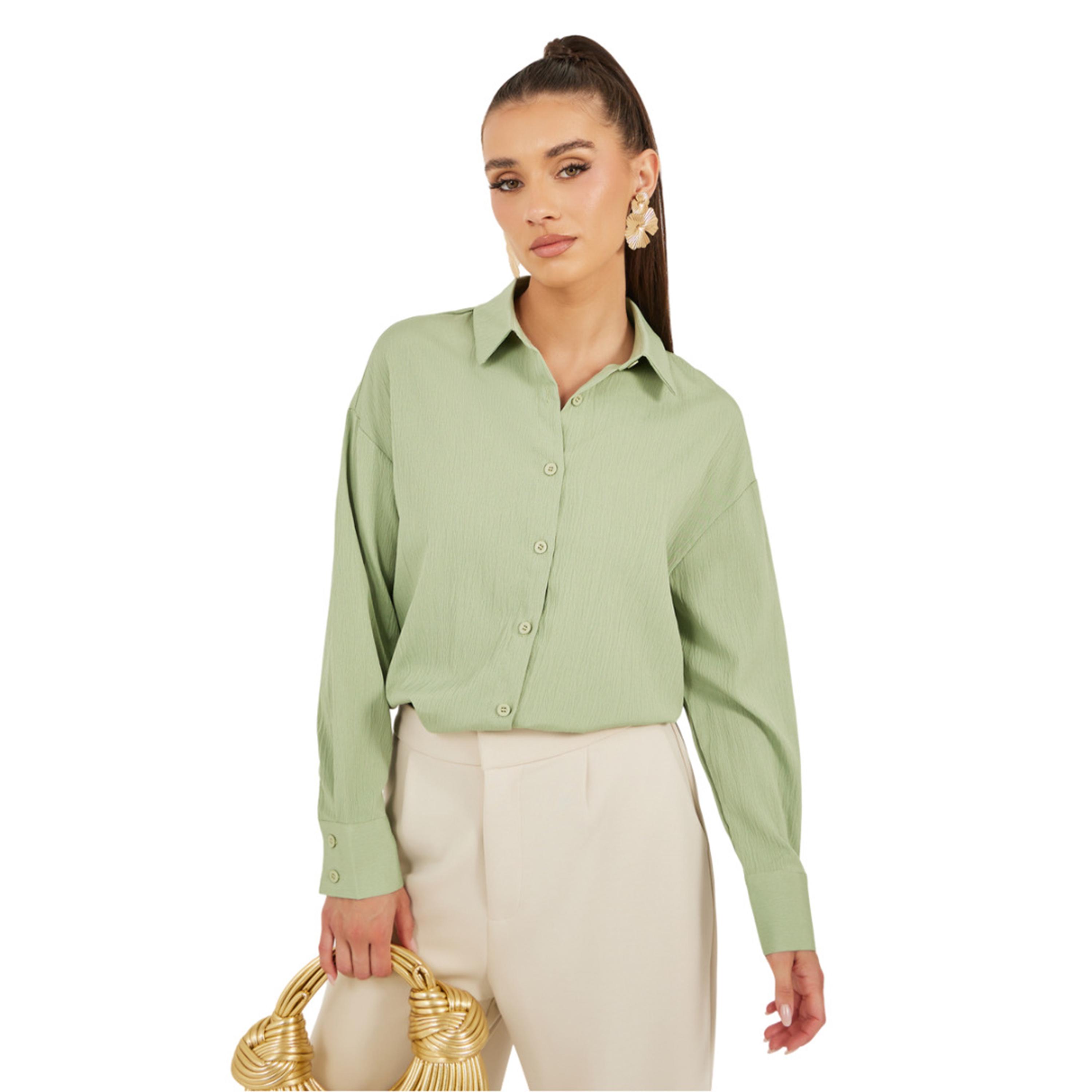 Styli Textured Long Sleeve Oversized Shirt-women-clothing-shirtsandblouses-shirts-image-1