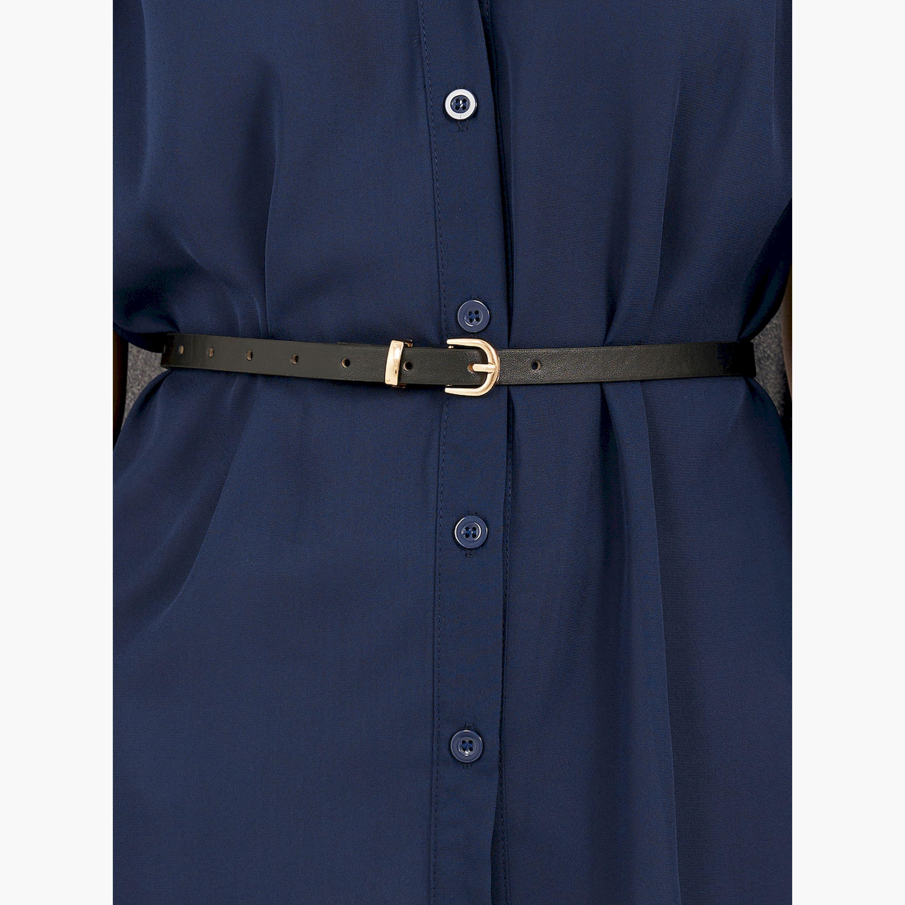 Styli Plain Belted Cape Sleeves Blouse-women-clothing-shirtsandblouses-blouses-image-3